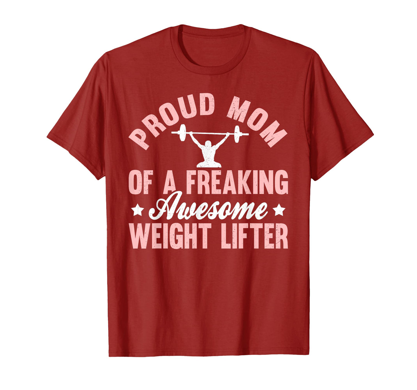 Weight Lifter Lifting Pumping Iron Powerlifting Mom Mother T-Shirt