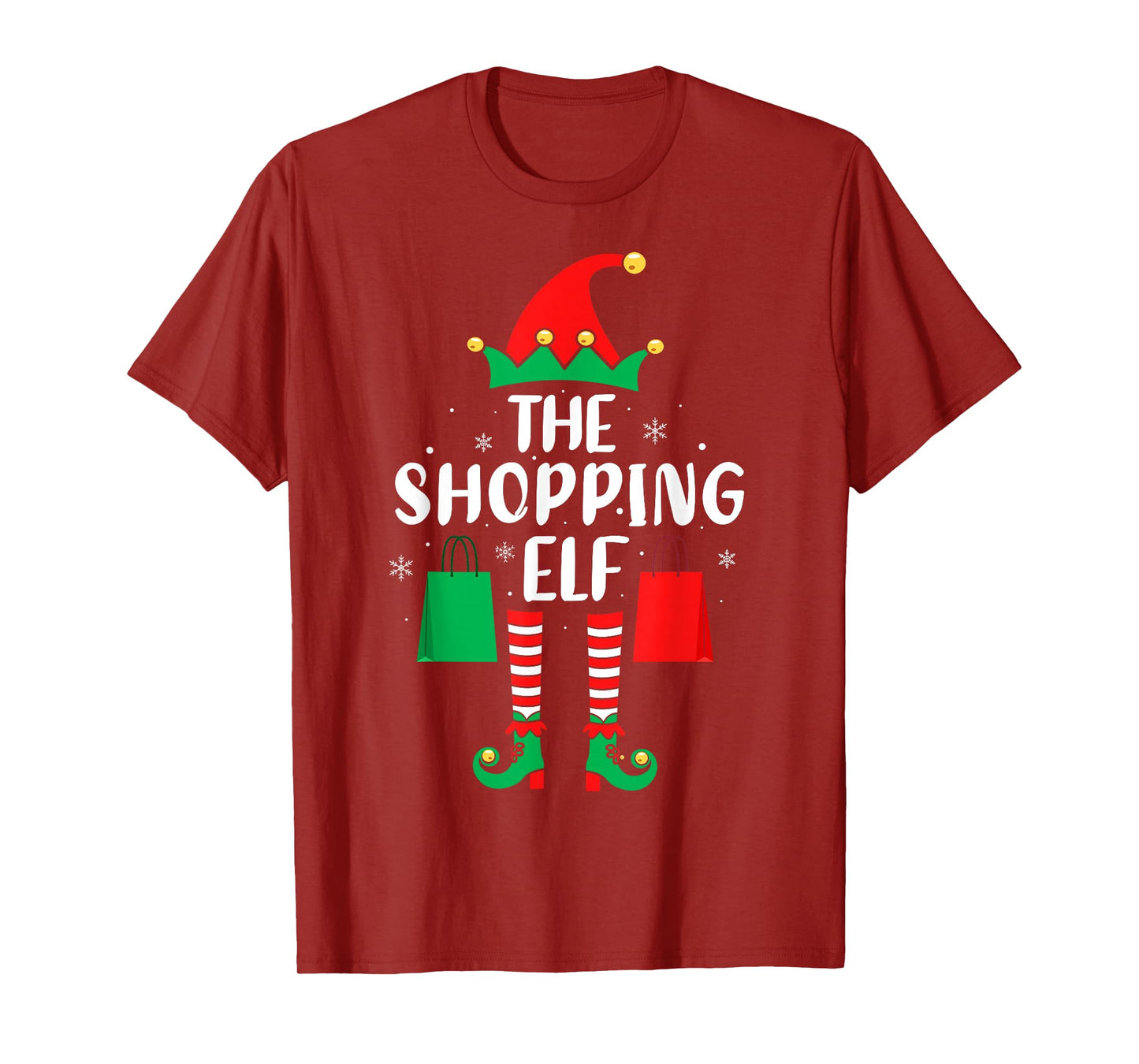 Shopping Elf Christmas Matching Family Elf Squad Xmas T-Shirt