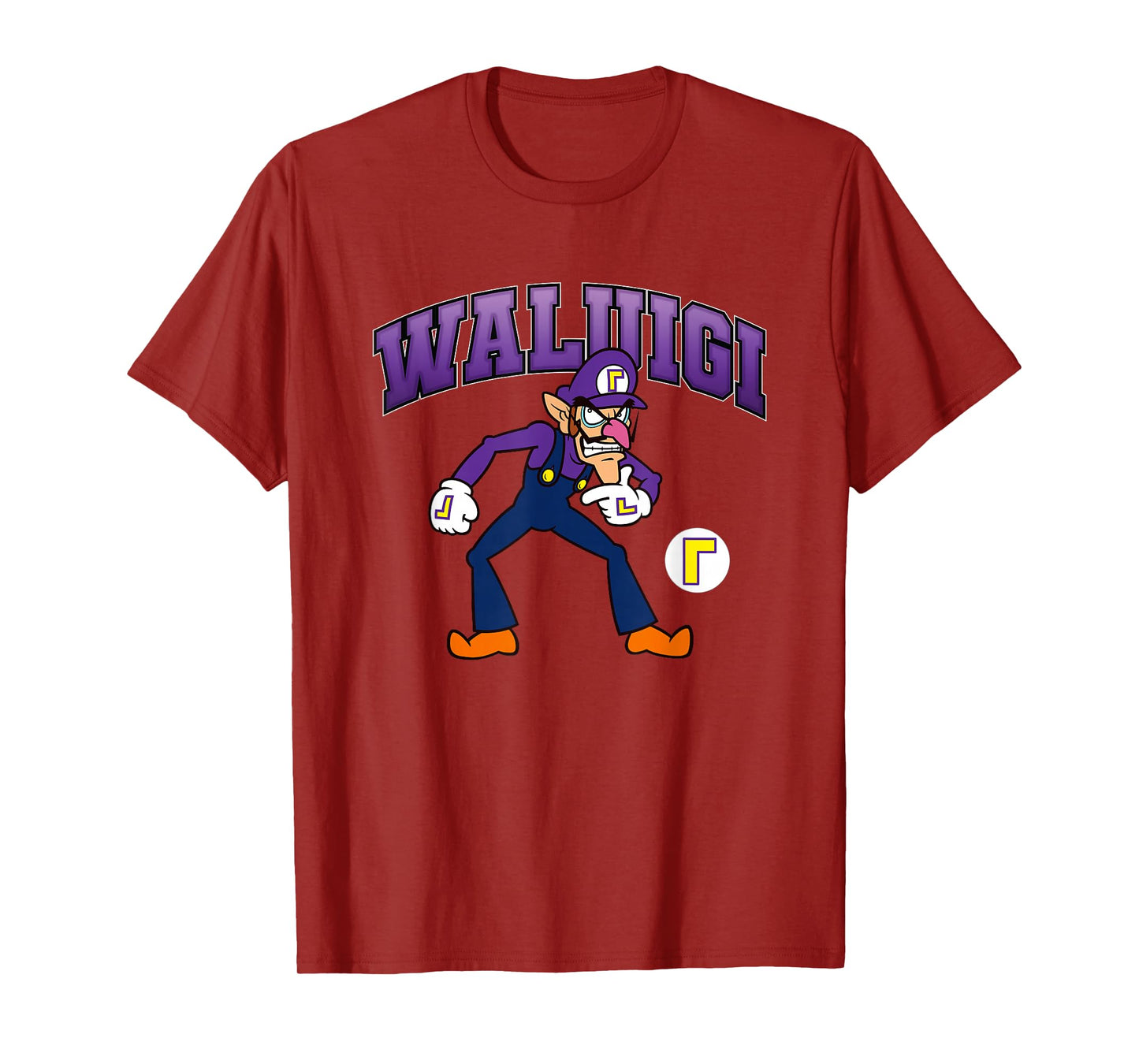 Super Mario Bros Waluigi Big Character Portrait T-Shirt