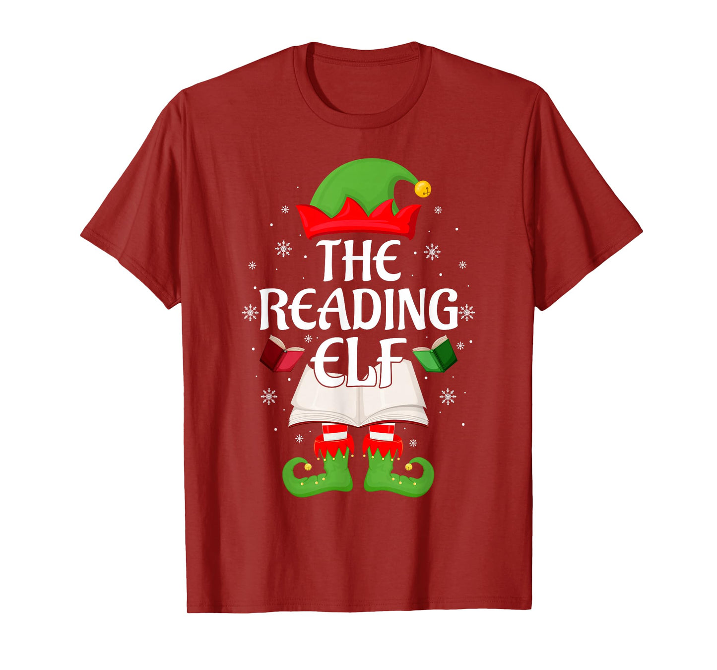 Reading Elf Xmas Matching Family Elf Squad Christmas T-Shirt