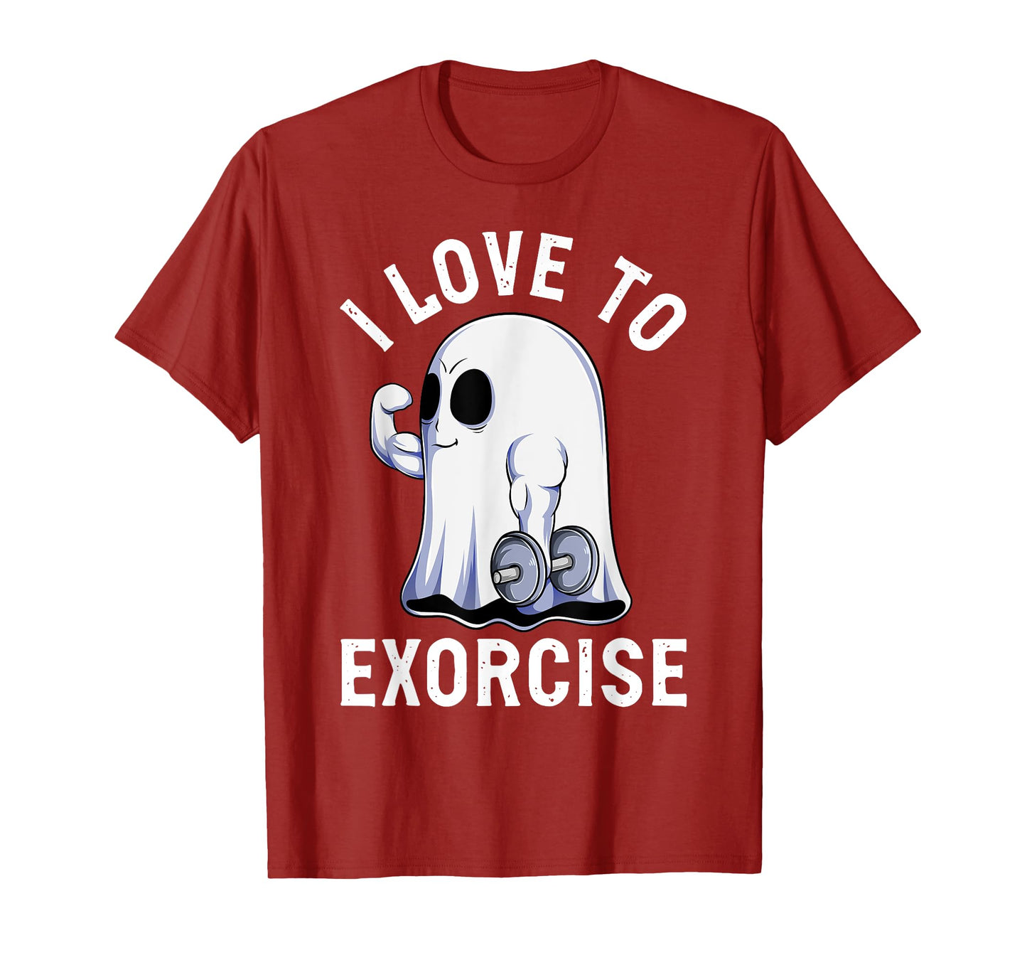 Ghost Funny Gym Workout Bodybuilding Humor Spooky Halloween T-Shirt