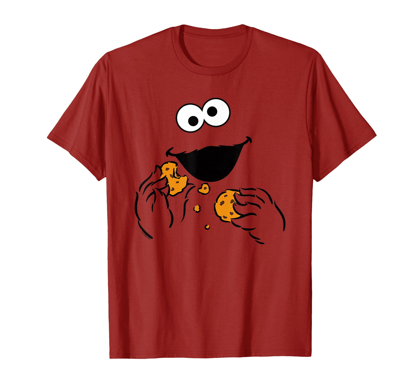 Sesame Street Cookie Monster Om Nom Face Halloween Costume T-Shirt