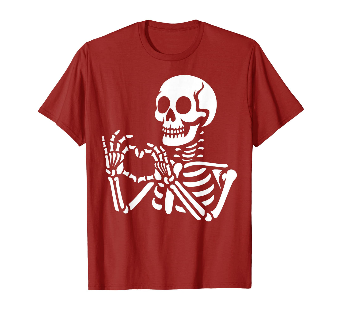 Skeleton Hands Heart Sign Retro Halloween Skeleton Hand Sign T-Shirt