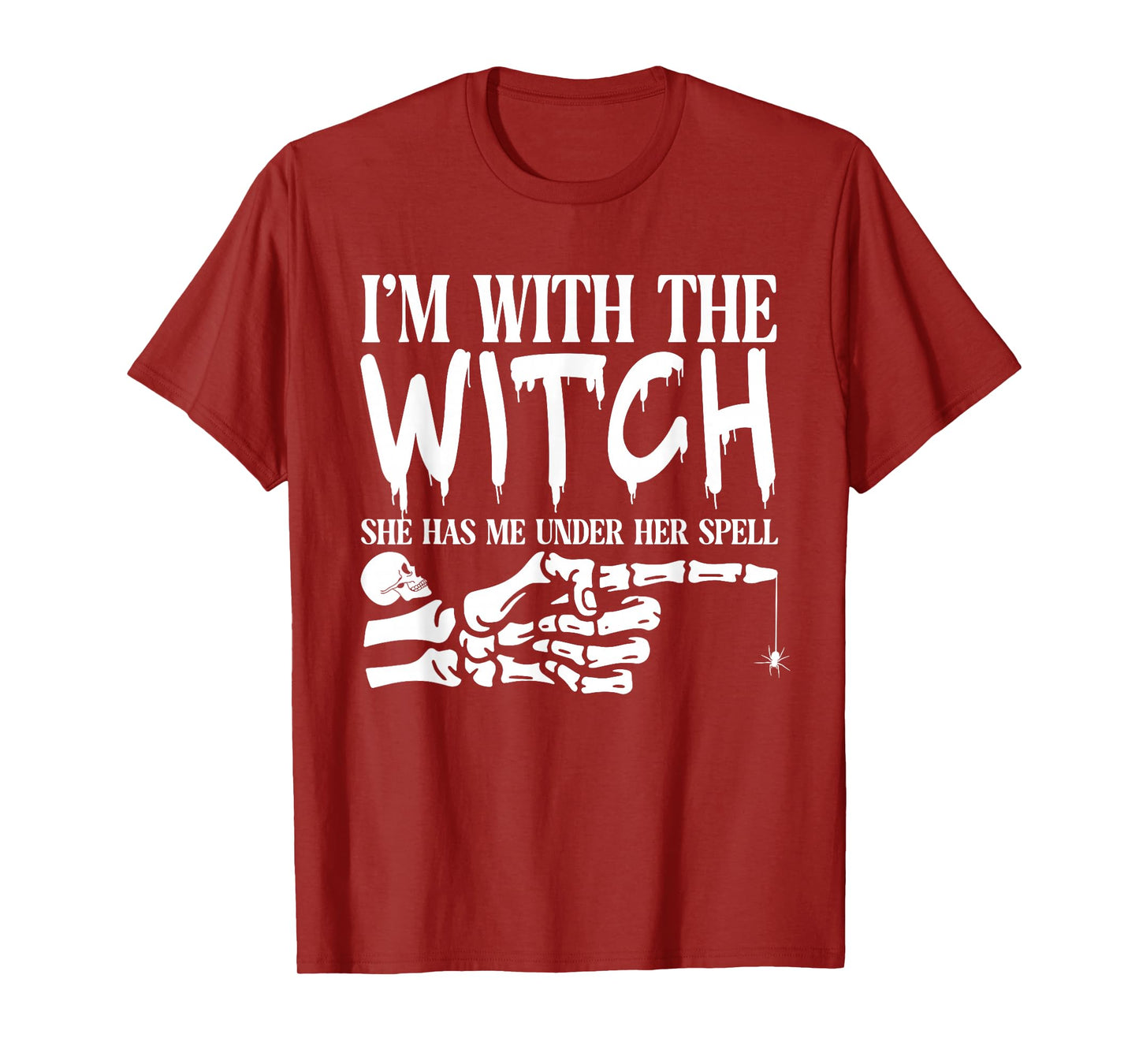 I'm with The Witch Funny Halloween Couple Costume Party T-Shirt