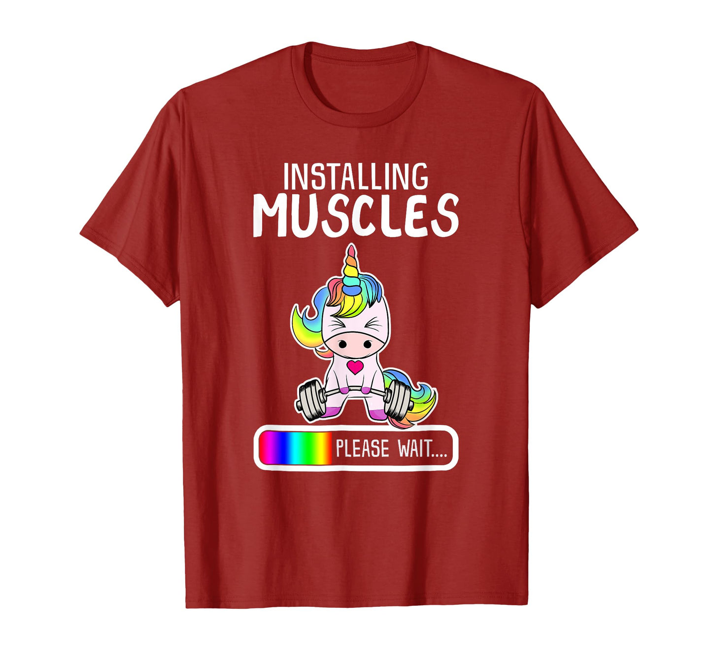 Installing Muscles Unicorn Weightlifting Gift T-Shirt