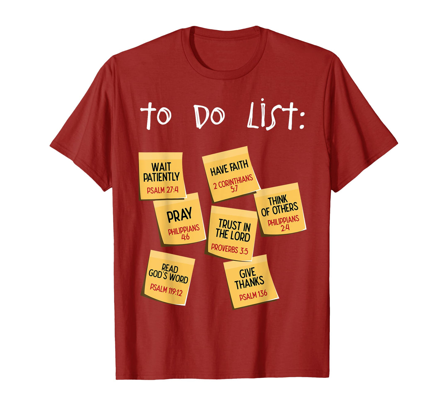 Christian To Do List Christian Planner T-Shirt