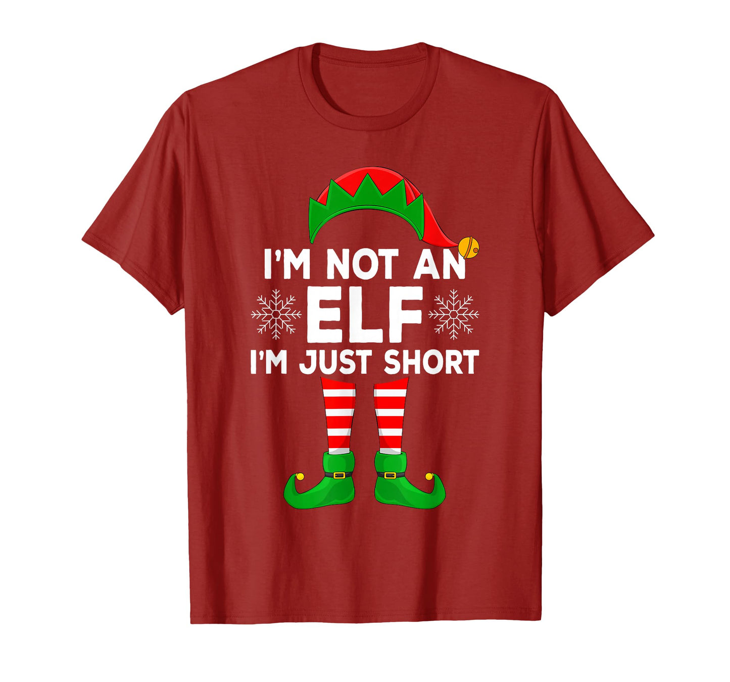 I'm Not an Elf I'm Just Short Matching Family Elf Christmas T-Shirt