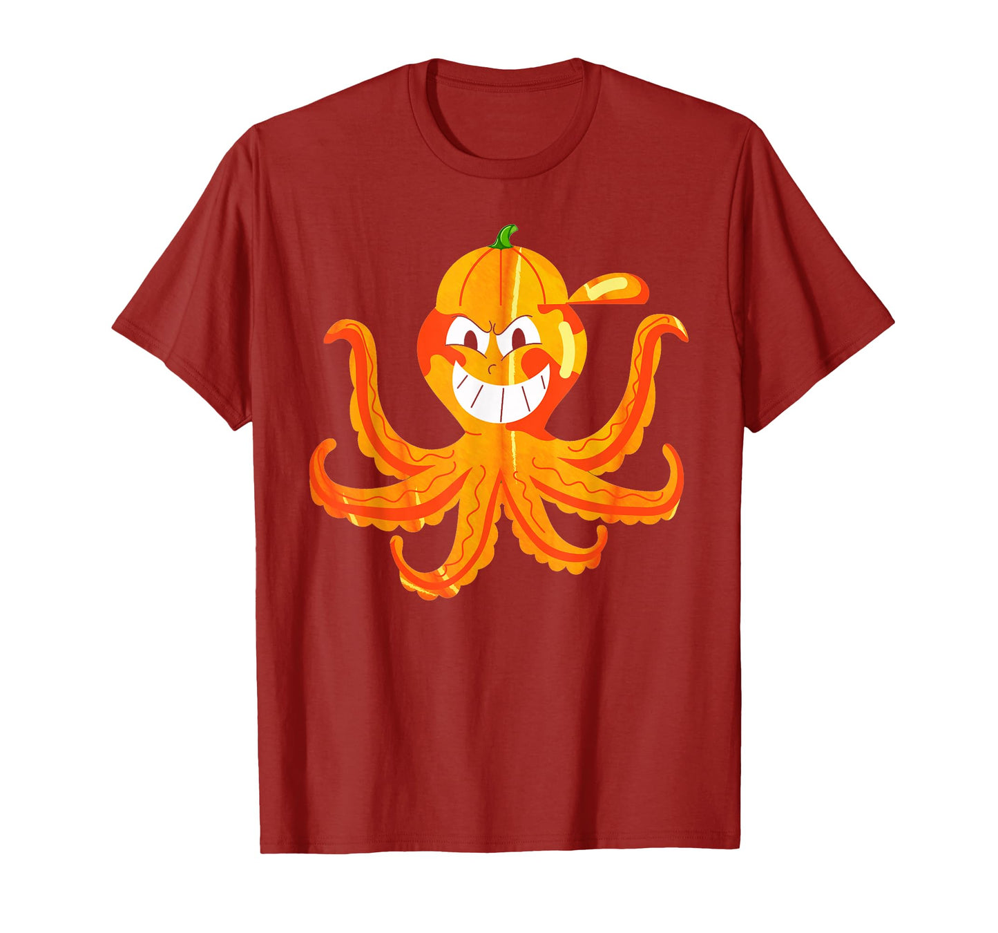 Funny Halloween Octopus Scary Spooky Pumpkin Kids Boys Girls T-Shirt