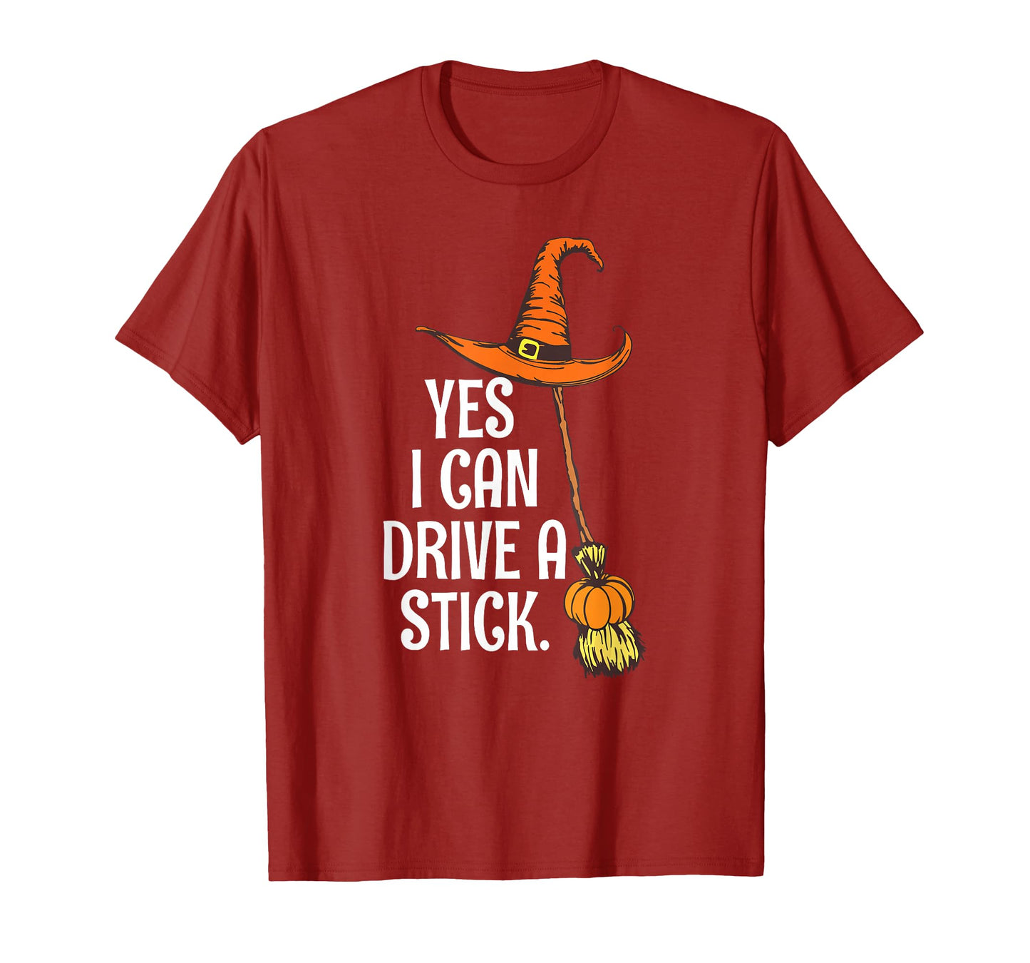 Halloween I Can Drive A Stick Funny Spooky Witch Mom T-Shirt