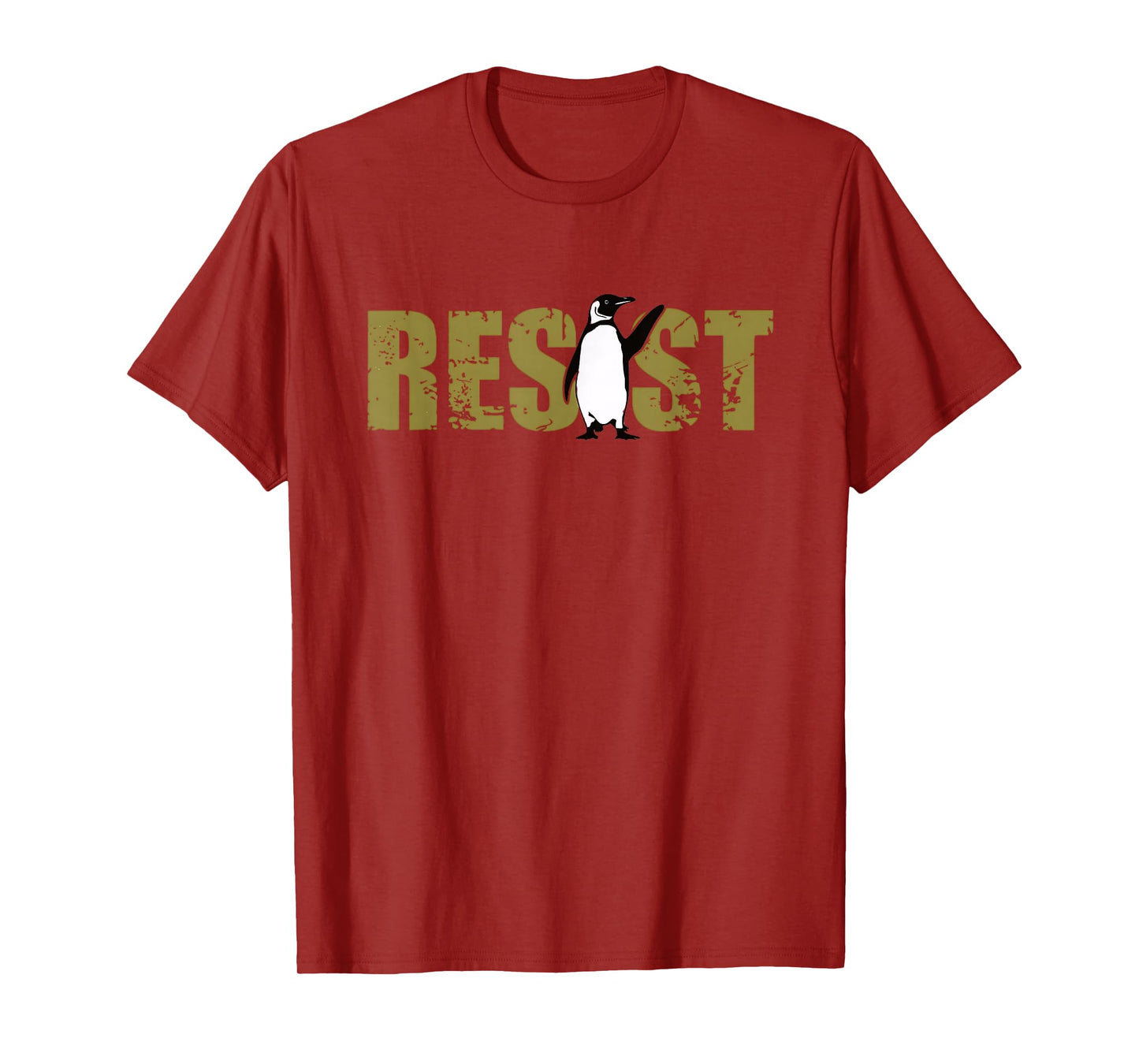 Resist Penguin Activism Graphic Design Penguin Resist T-Shirt