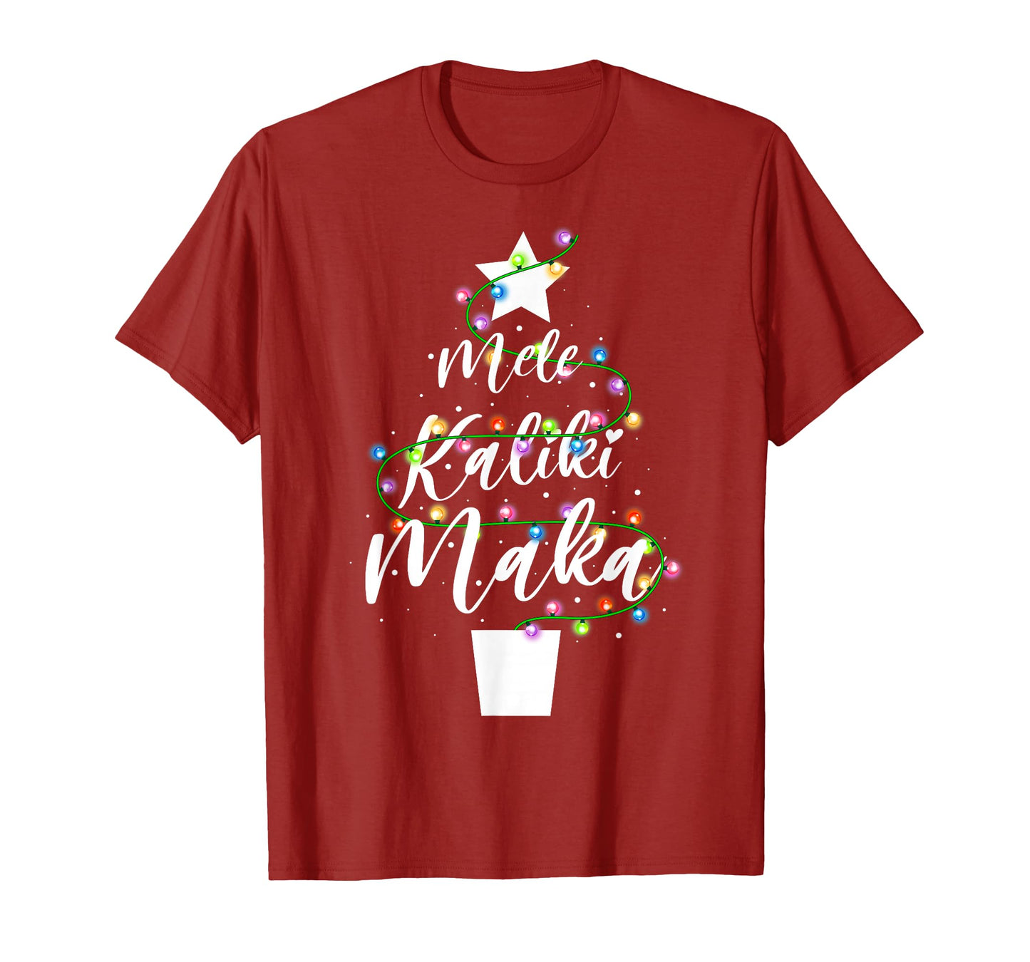 Mele Kalikimaka Christmas Tree Lights Hawaiian Mexican Xmas T-Shirt