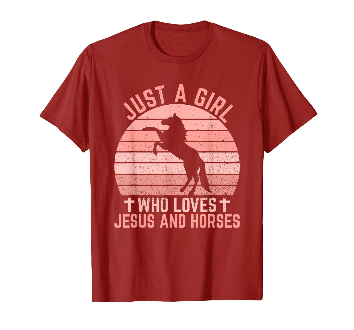 Just A Girl Who Loves Jesus And Horses - Christian Riders T-Shirt