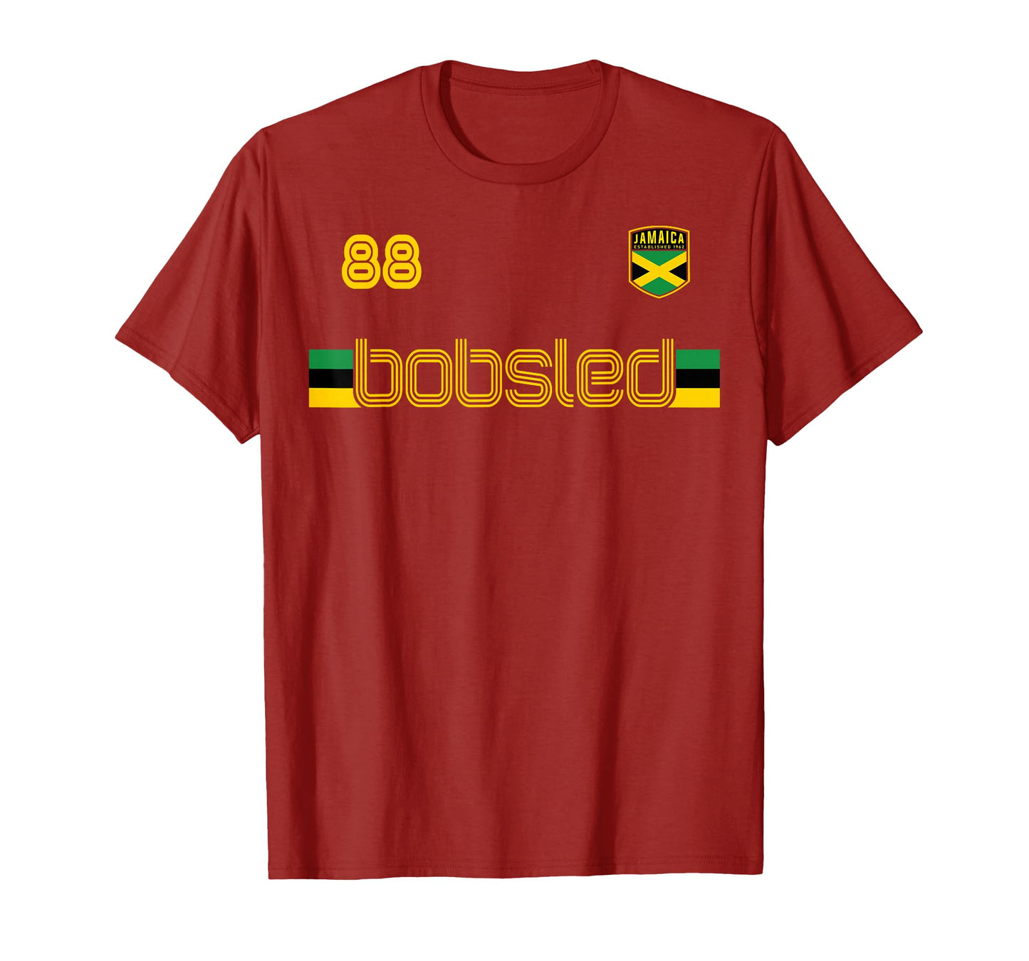 JAMAICA BOBSLED Team Vintage Jamaican Flag Clothing T-Shirt