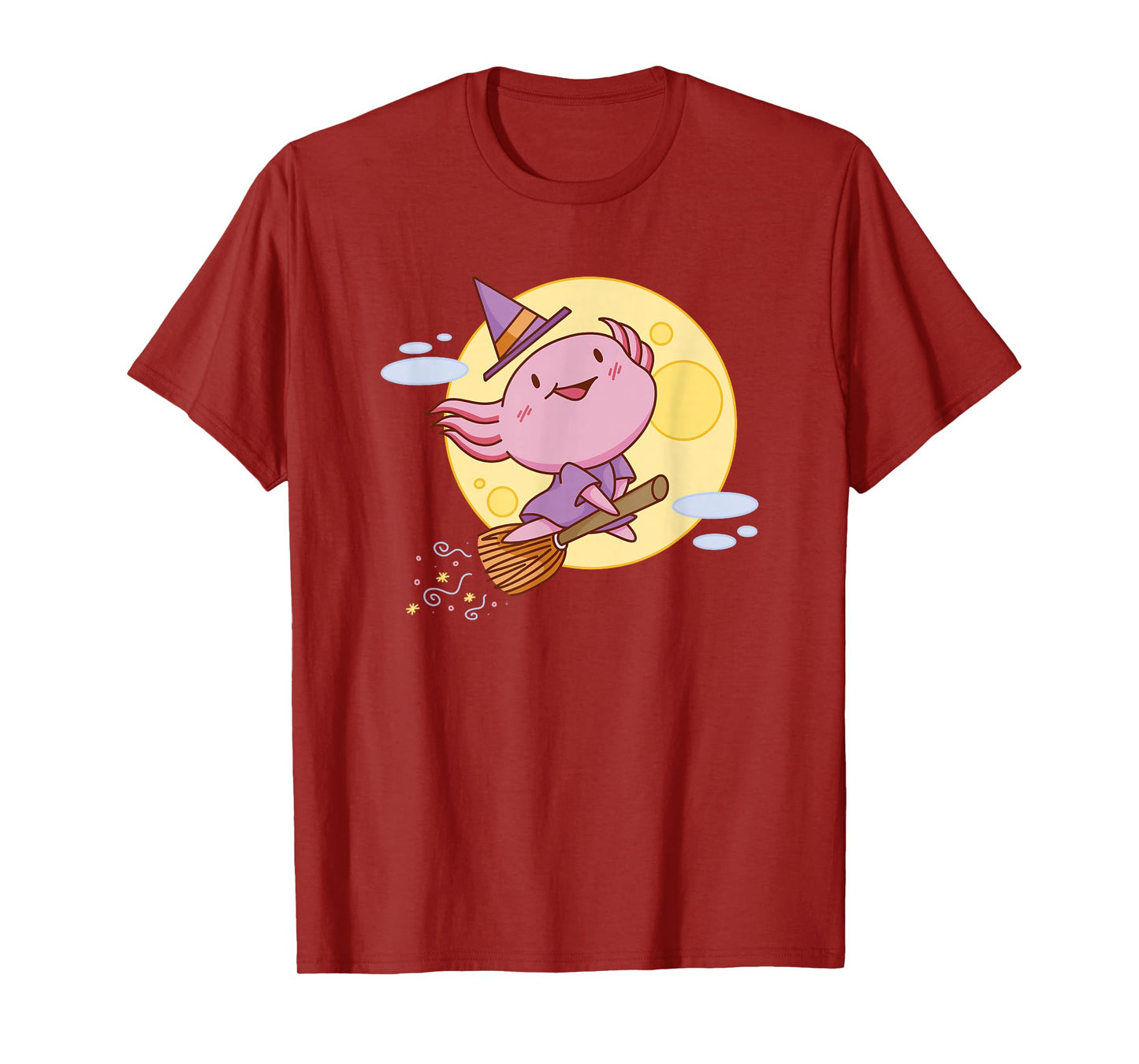 HEXALOTL Funny Axolotl Witch Halloween Kawaii Meme T-Shirt