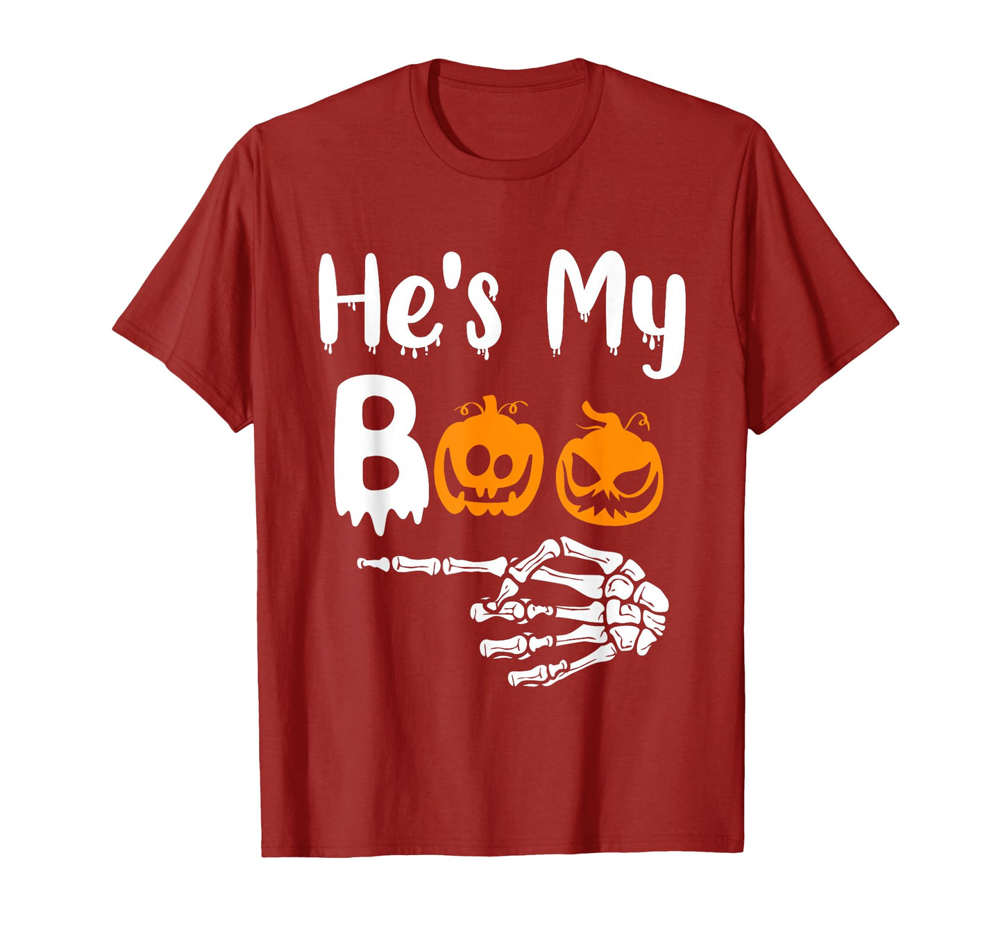 She's My Boo Matching Halloween Pajama Couples He's My Boo T-Shirt