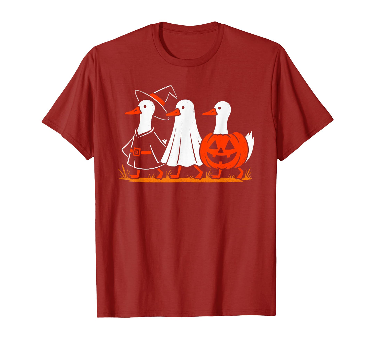 Goose Witch Ghost Pumpkin Men Women Kids Funny Halloween T-Shirt