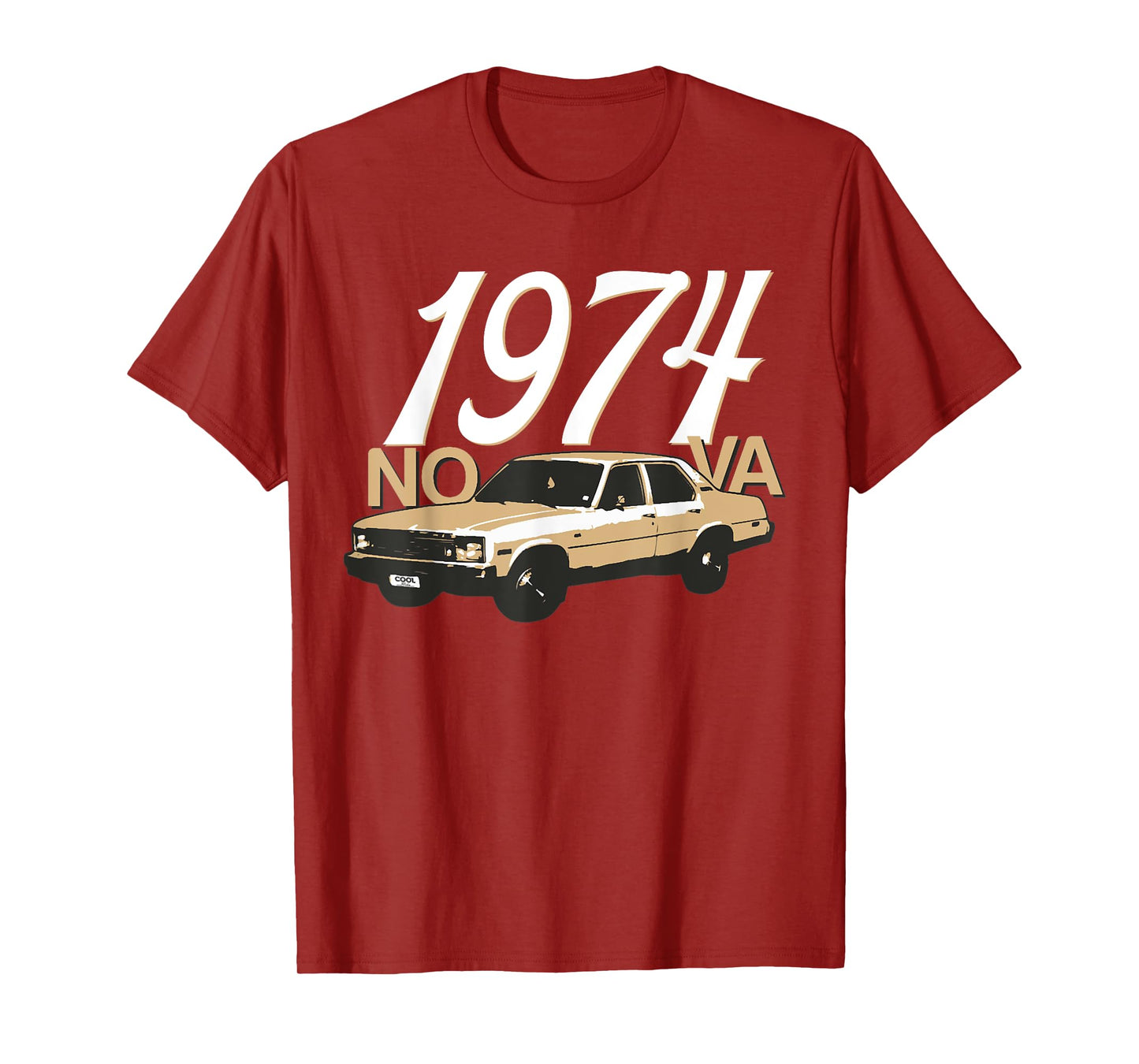 1974 74 Chevys Nova 2 Classic Car Old School Muscle Car T-Shirt