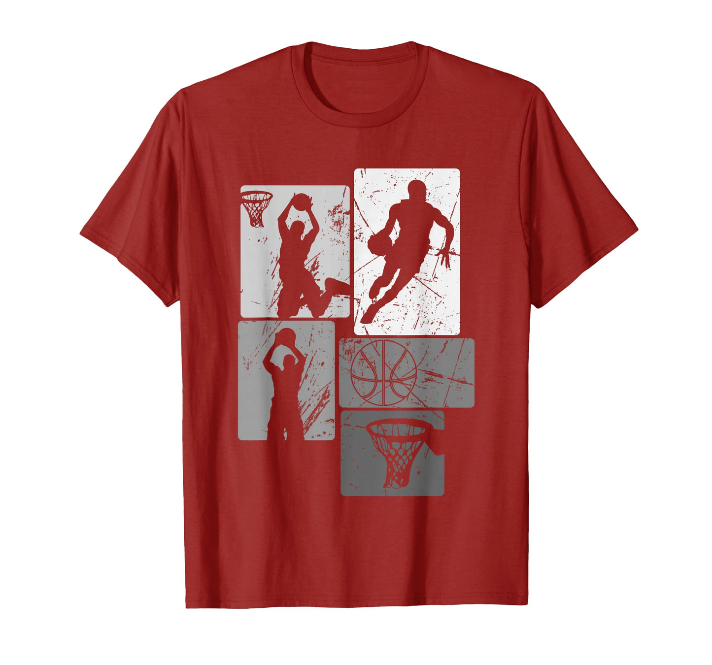 Retro Style Basketball Playing Kids Boys 10-12 12-14 Gifts T-Shirt