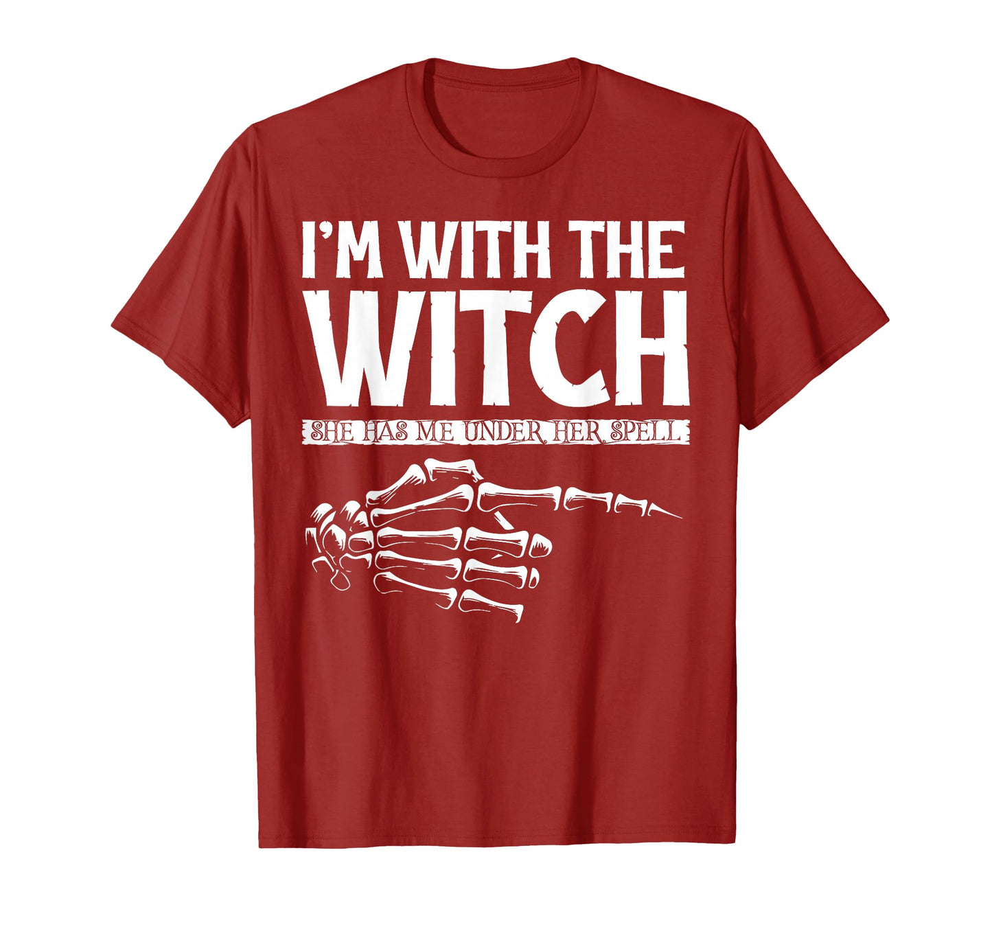 I'm with The Witch Funny Halloween Couple Costume Party Wear T-Shirt