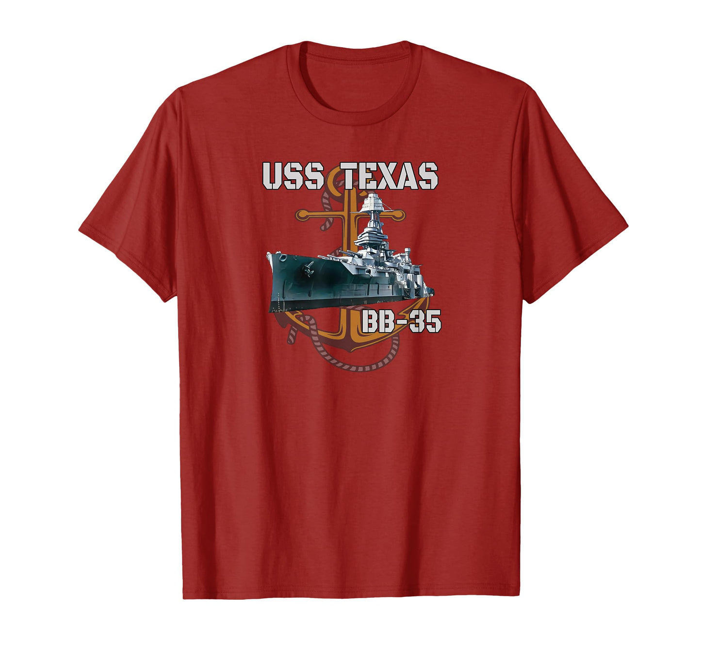 USS Texas BB-35 Battleship American WW1 Warship WW2 Veterans T-Shirt