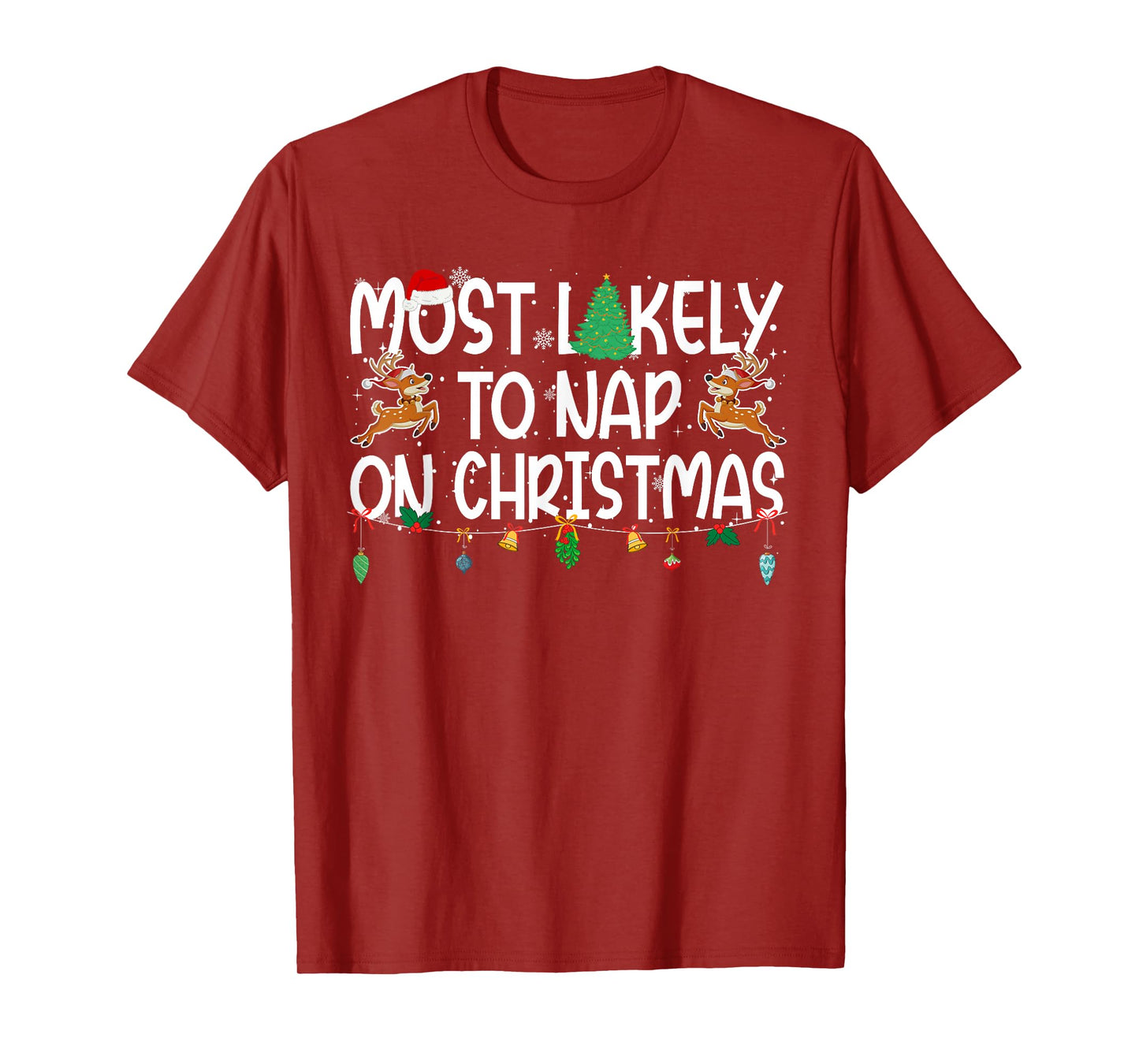 Family Christmas Xmas Most Likely to Nap On Christmas T-Shirt