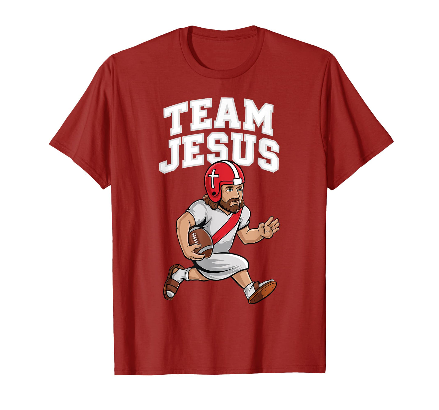 Team Jesus Football Scripture Faith Hope Game Touchdown God T-Shirt