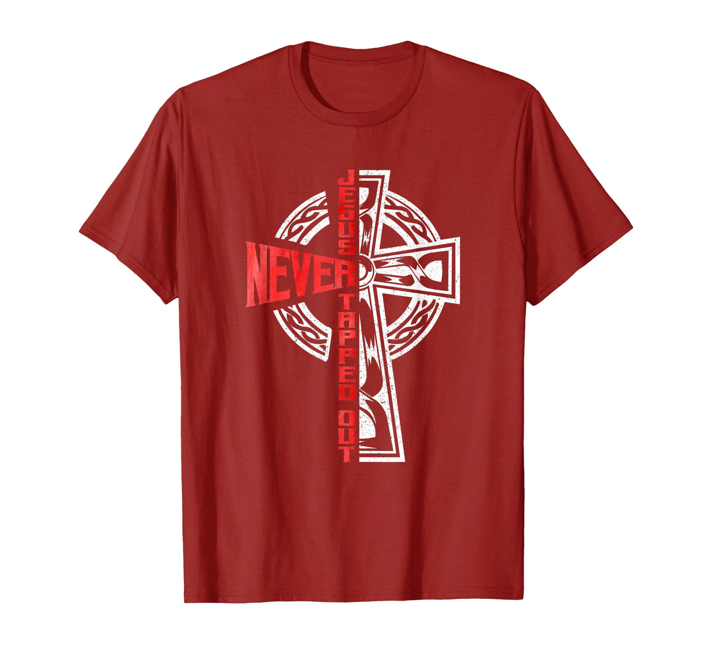 Jesus Never Tapped Out Christian Faith Wrestling T-Shirt