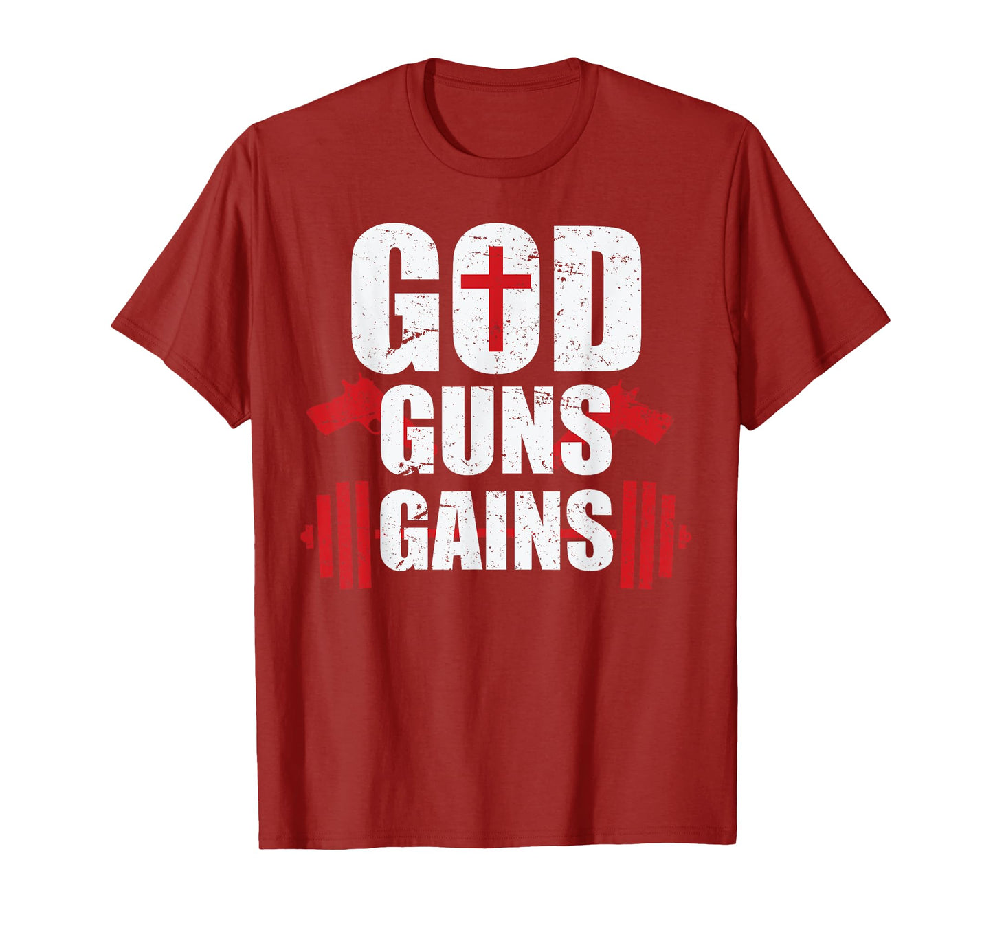God Guns Gains T Shirt for Men T-Shirt