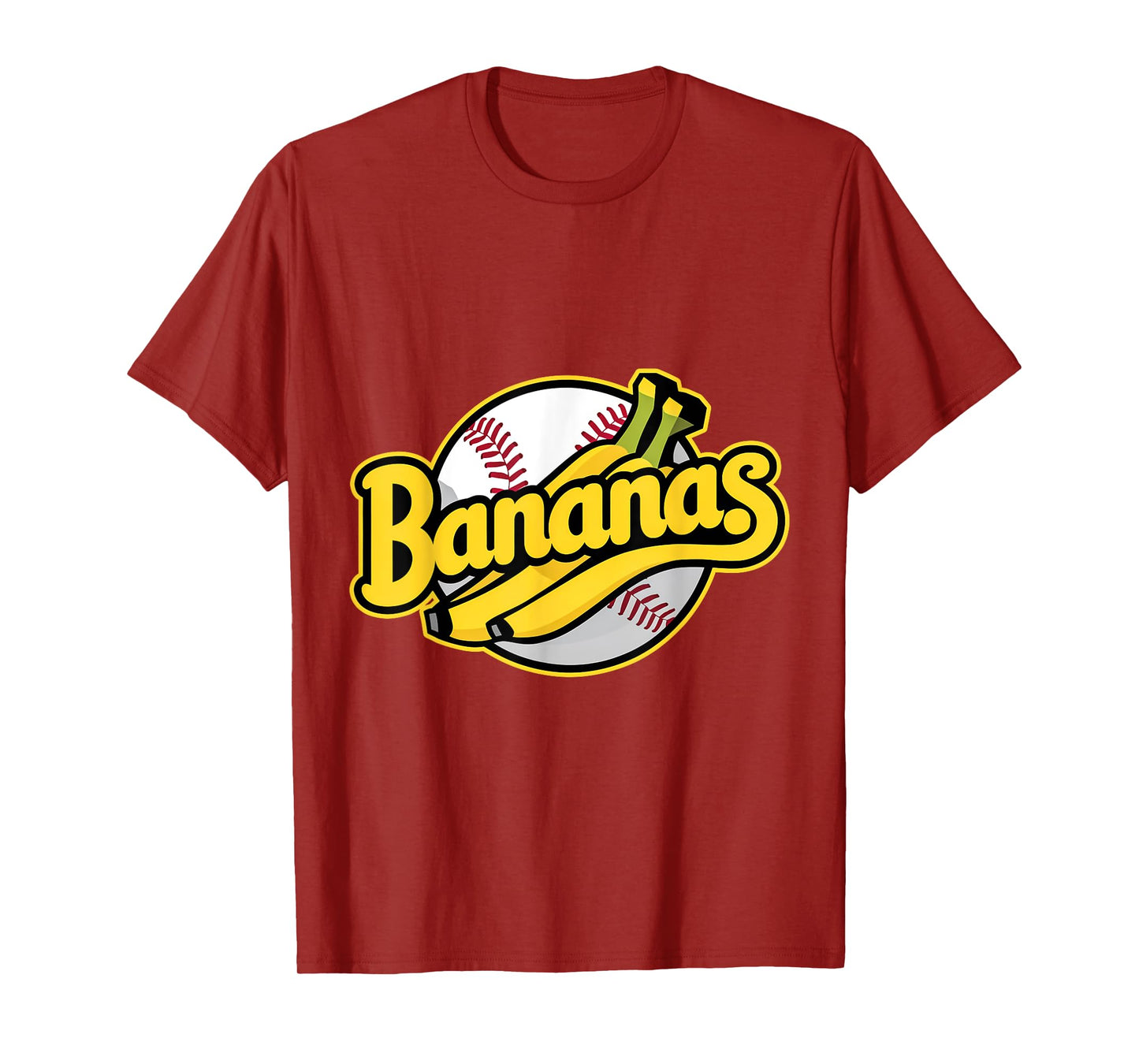 Funny Bananas Baseball Vintage Graphic T-Shirt