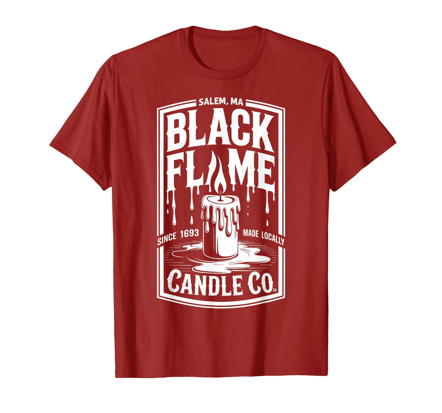 Black Flame Candle Co Company Funny Halloween Witch T-Shirt