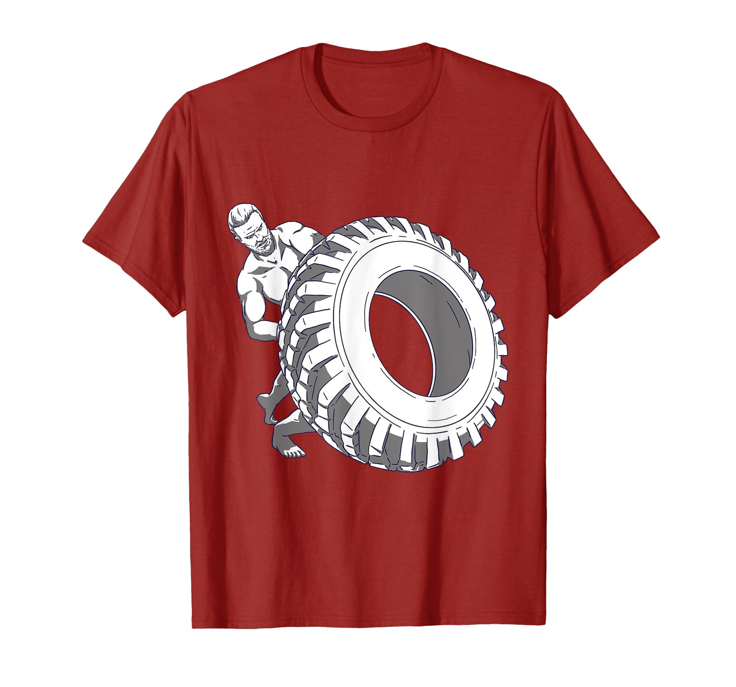 Man With Tyres For Strength Sports T-Shirt