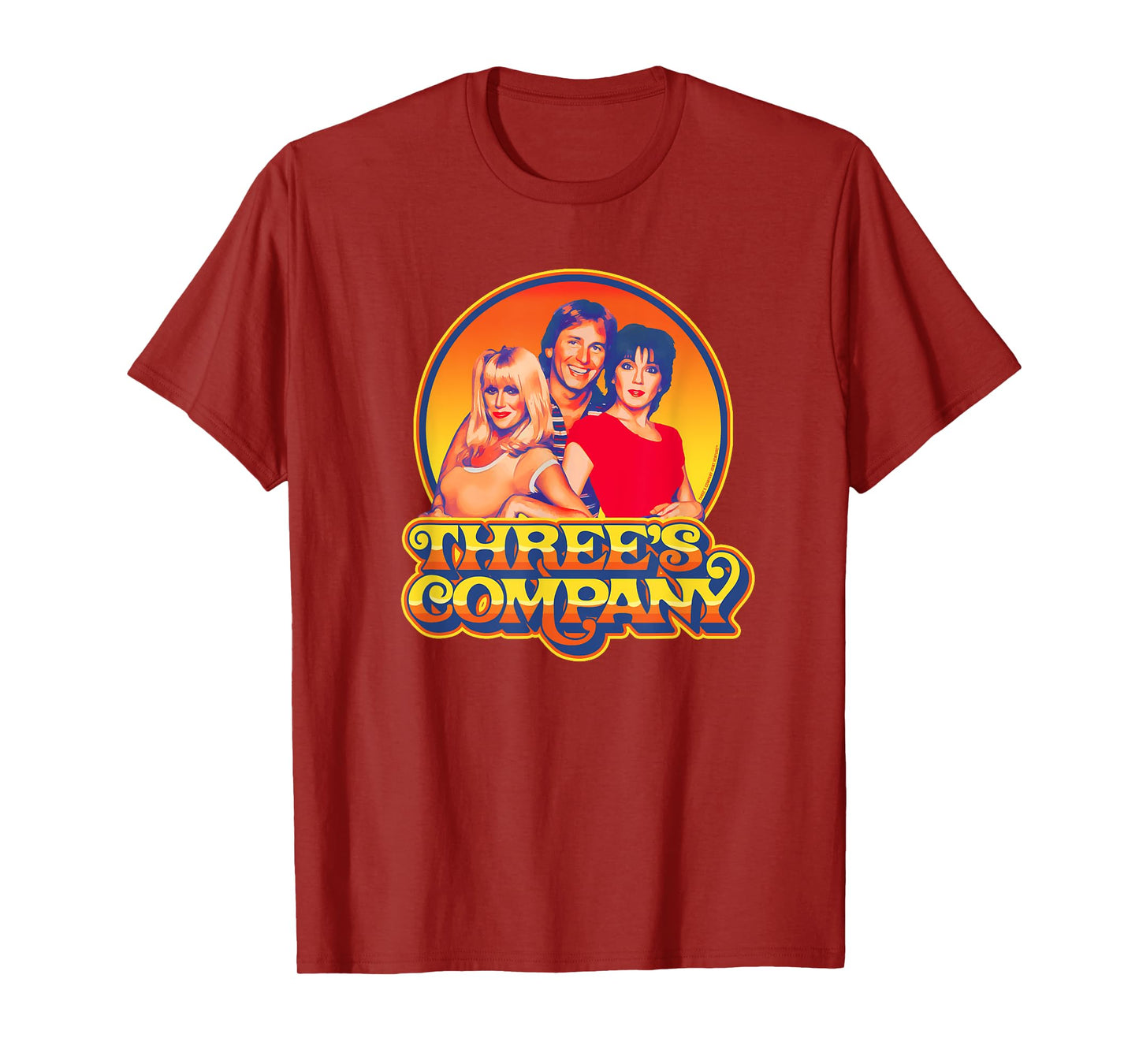 Three's Company 1980's Sunset Retro Jack Jan & Chrissy T-Shirt