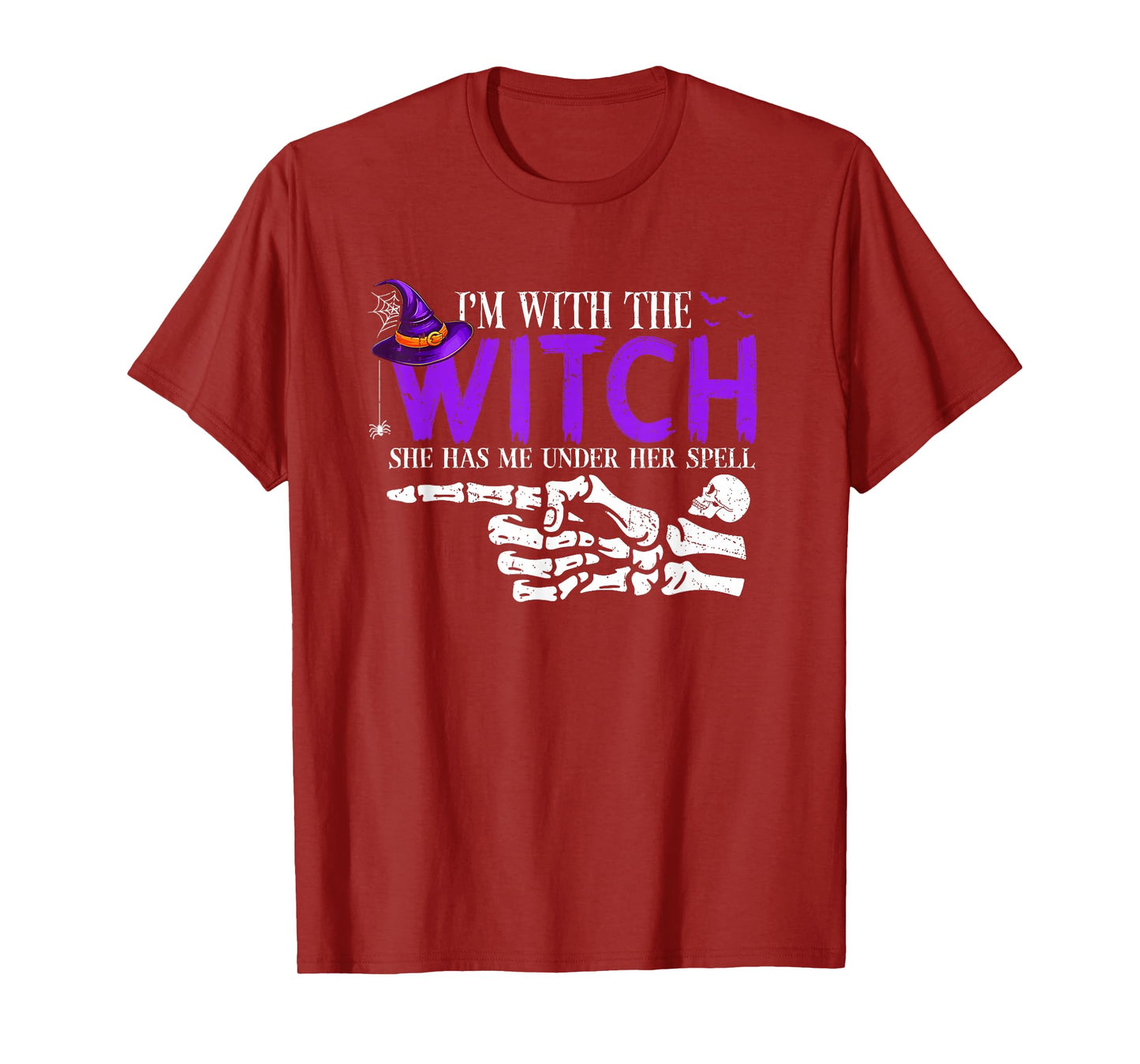 I'm with The Witch Funny Halloween Couple Costume Party T-Shirt