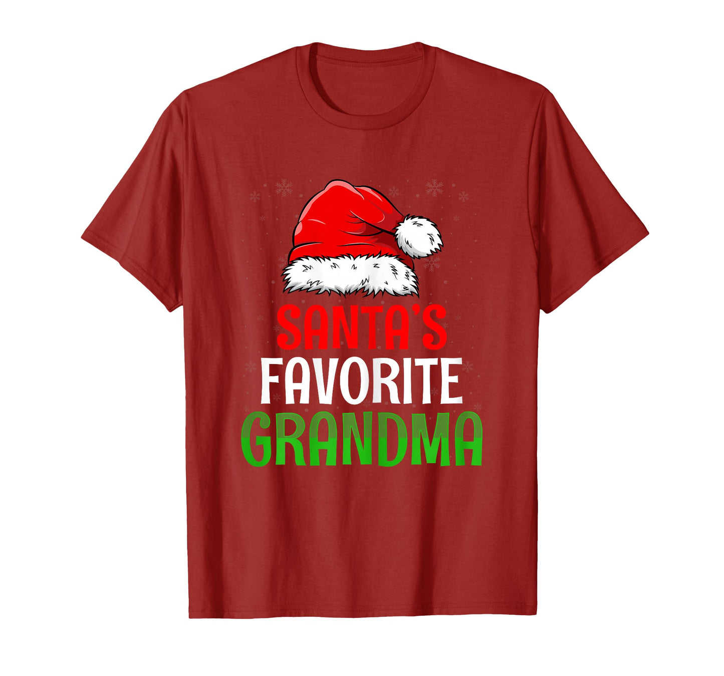 Santa's Favorite Grandma Xmas Holiday Christmas Grandmother T-Shirt