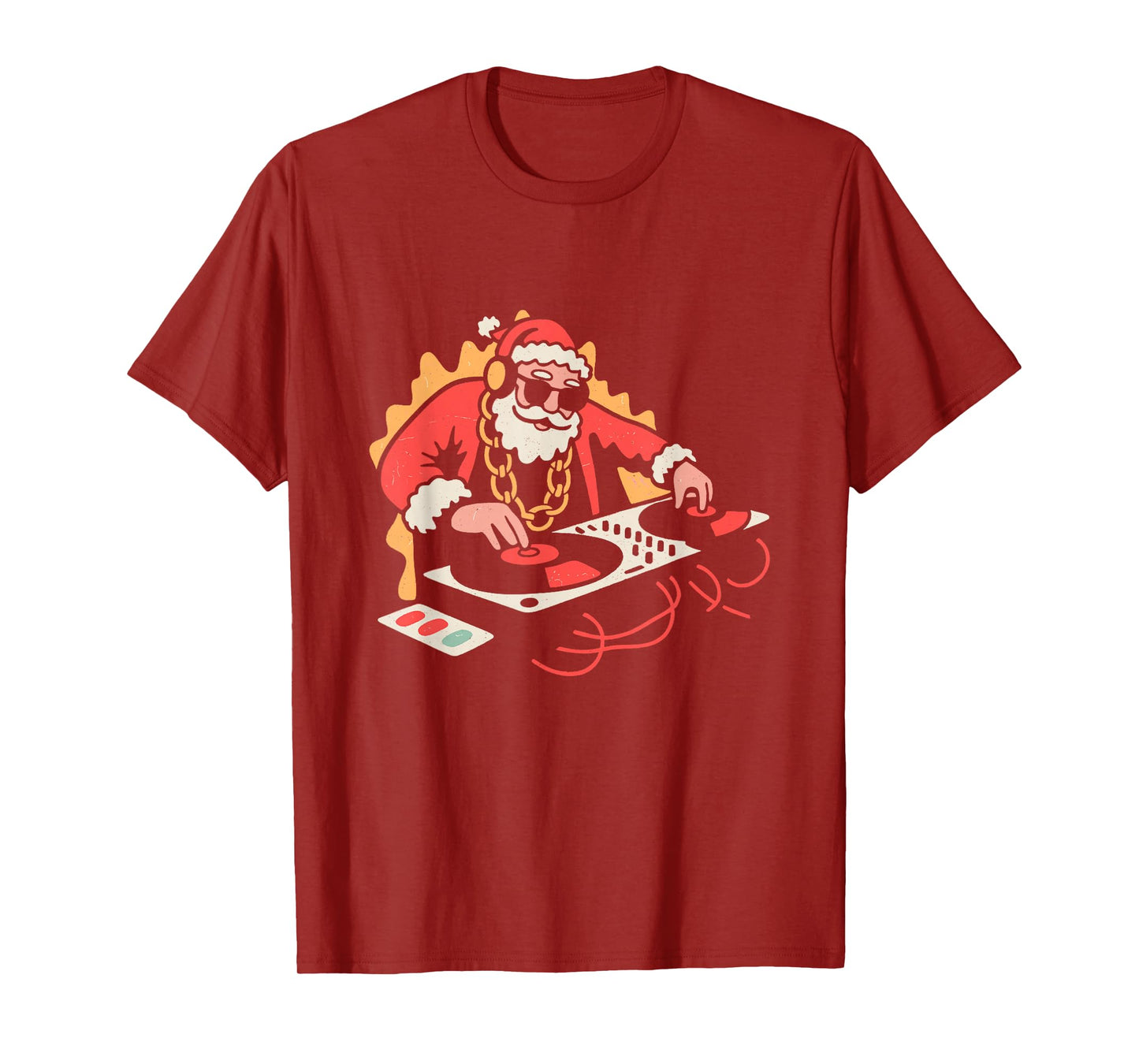 Funny Santa Claus DJ | Cool Christmas Music Party Graphic T-Shirt