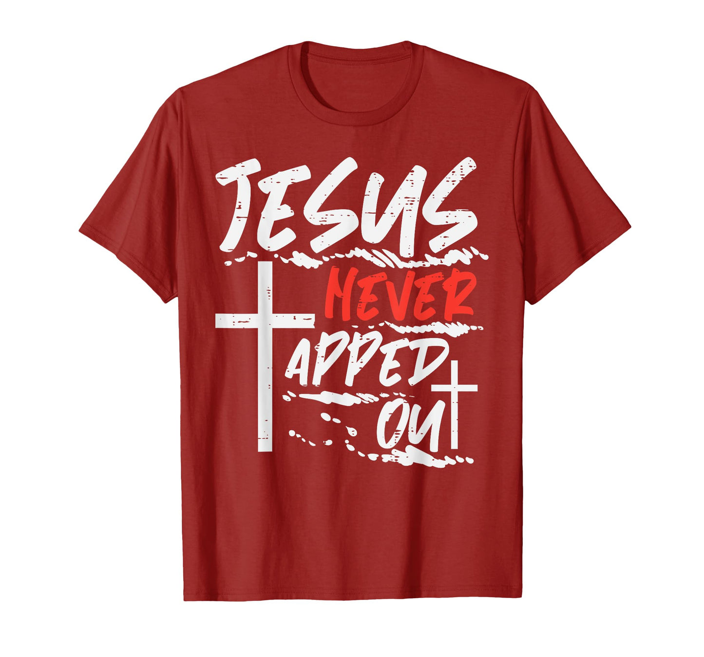 Wrestling Jesus Never Tapped Out Christian Wrestle Men Women T-Shirt