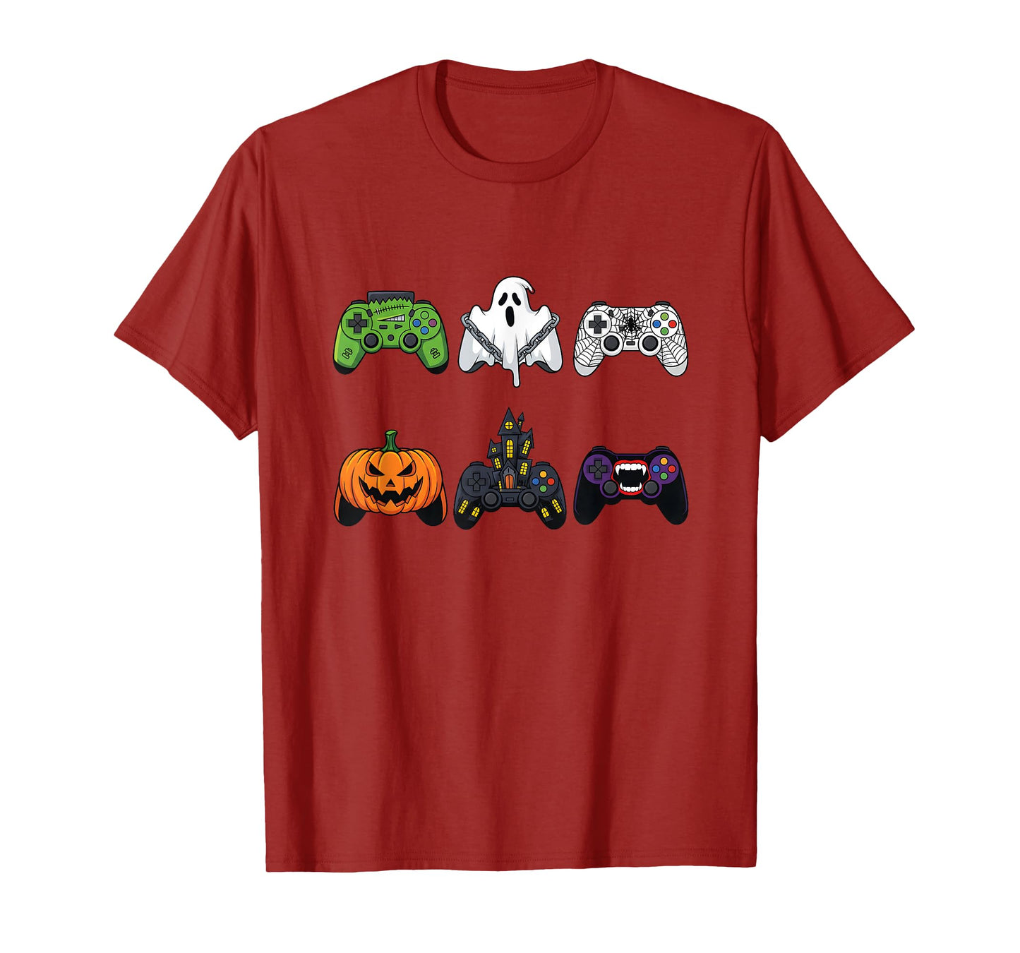 Funny Gamer Halloween Skeleton Pumpkin Tee T-Shirt