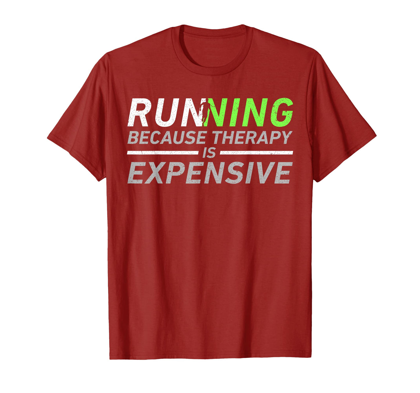 Running Therapy Funny Marathon Racer Runner Run Humor Outfit T-Shirt