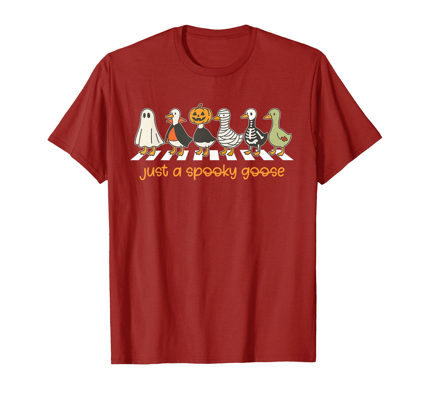 Just A Spooky Goose Halloween Silly Goose Funny Halloween T-Shirt