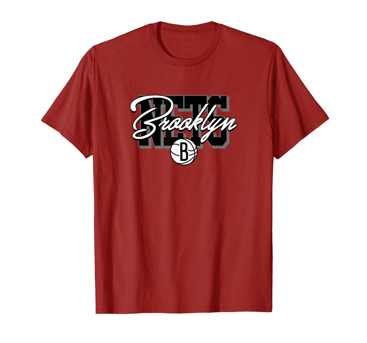 NBA - Brooklyn Nets Blockletter Script Logo Black T-Shirt