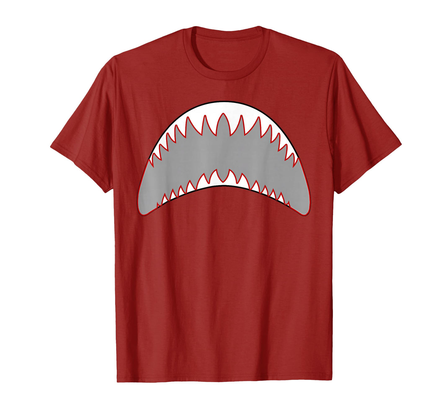 Shark Mouth Jaw Lazy Easy Costume For Halloween Party T-Shirt