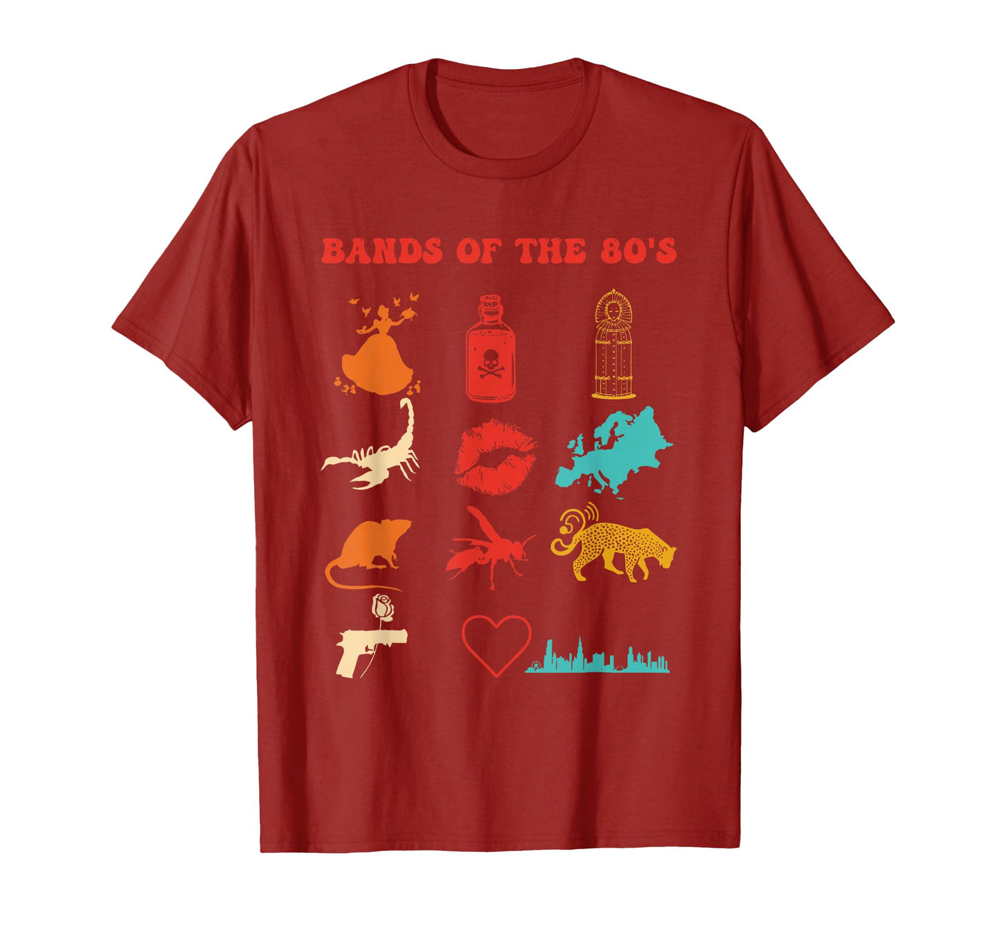 Bands Of The 80's Retro Vintage Design T-Shirt