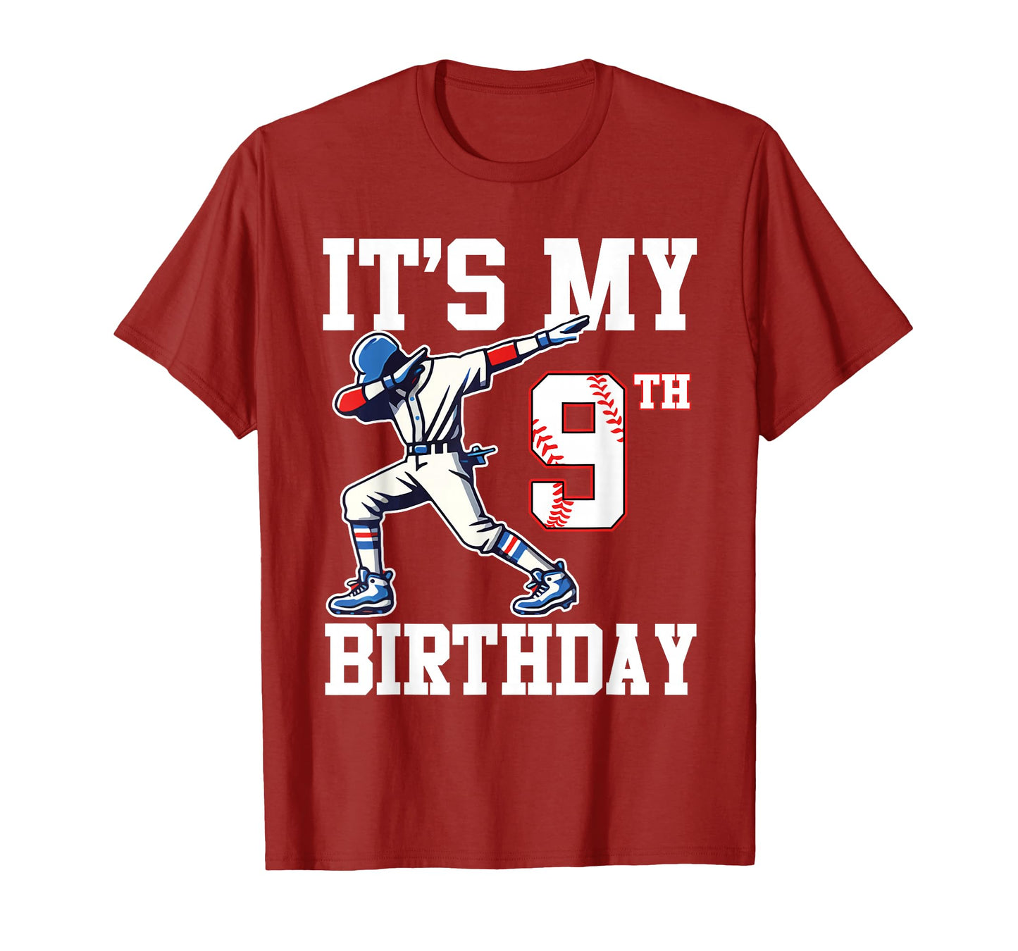 It's My 9th Birthday Baseball 9 Years Old Birthday Boy Girl T-Shirt