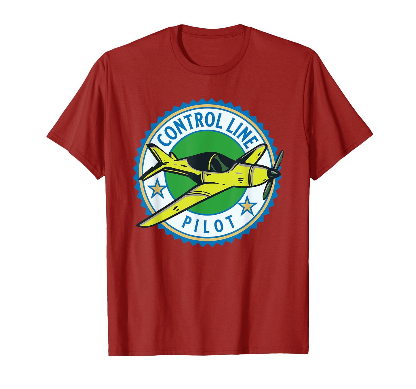 Control Line Model Airplane Pilot T-Shirt