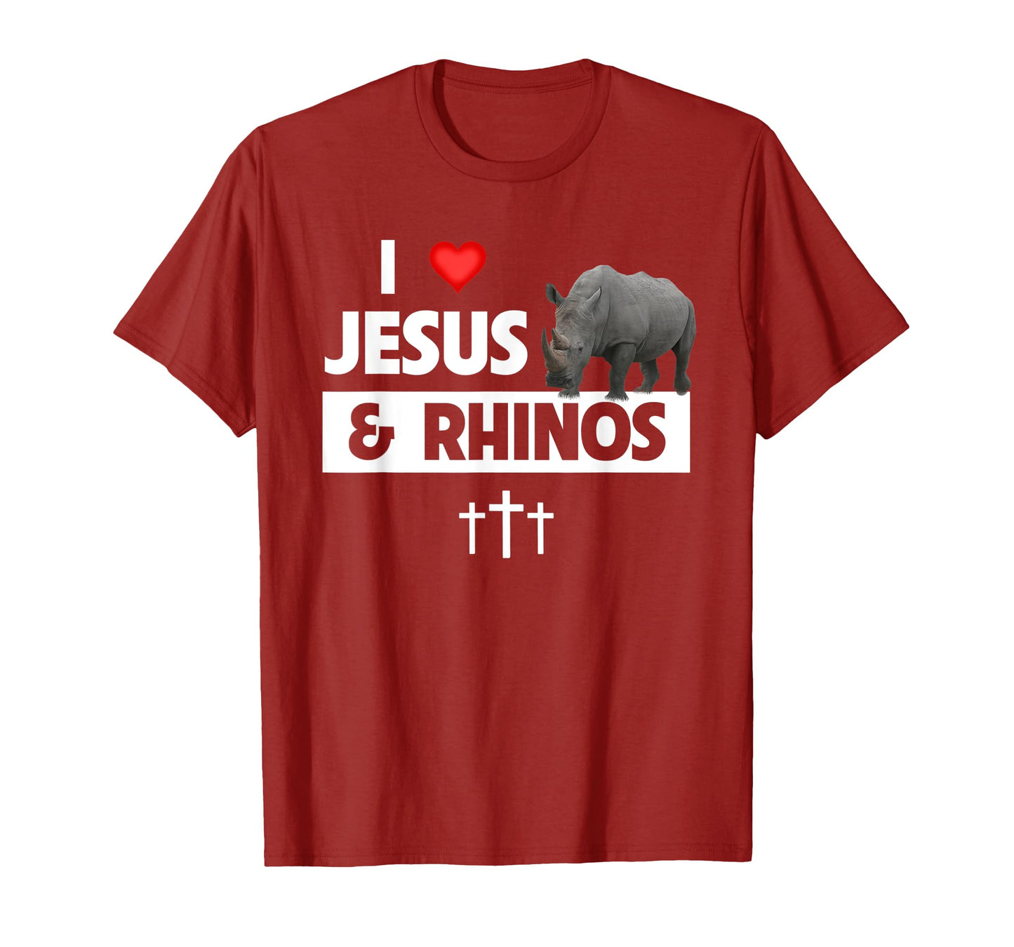 I Love Jesus and Rhinos Christian Rhinoceros Safari Zoo T-Shirt