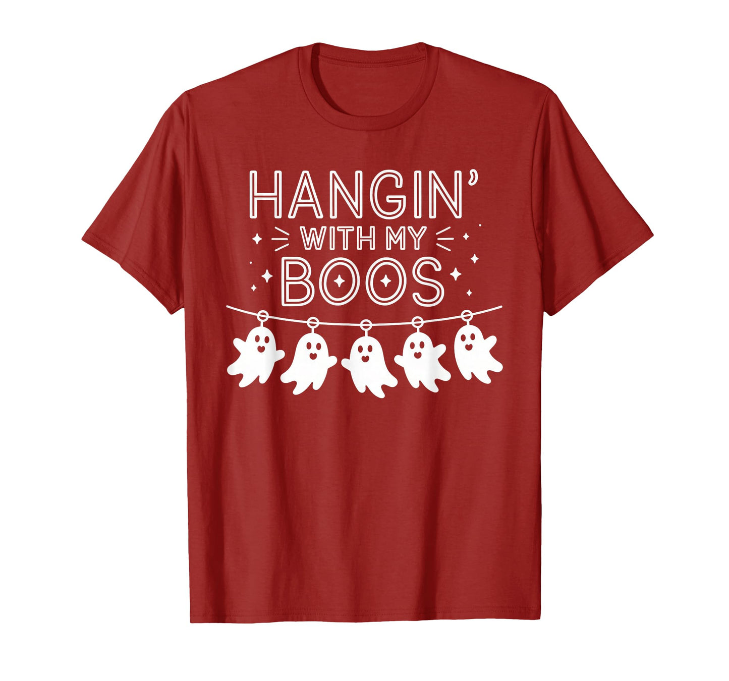 Hangin' with My Boos Tshirt Halloween Ghost Scary Witch Men T-Shirt