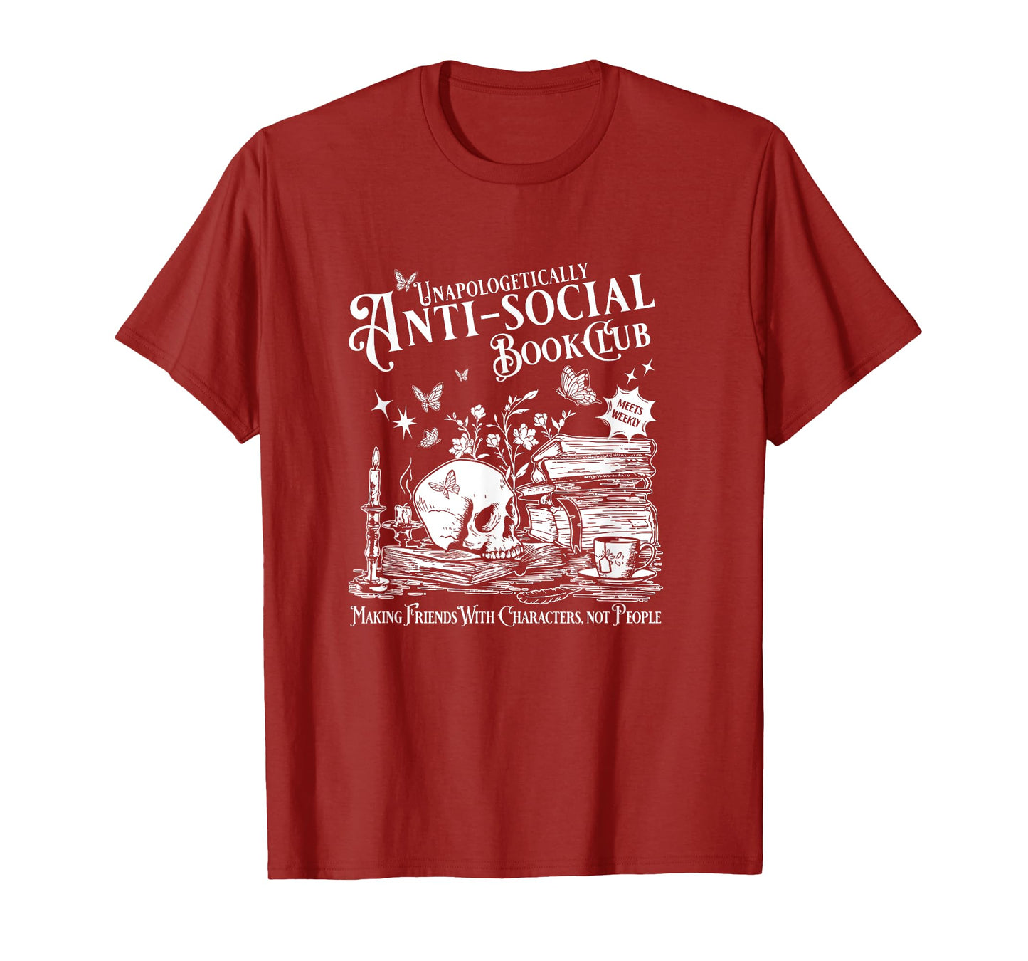 Unapologetically Antisocial Book Club Meets Weekly Retro T-Shirt