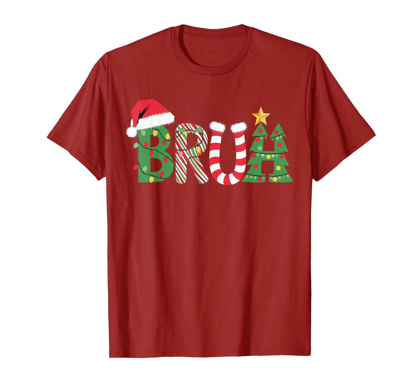 Christmas Shirts for Kids Boys Bruh Funny Christmas Women T-Shirt