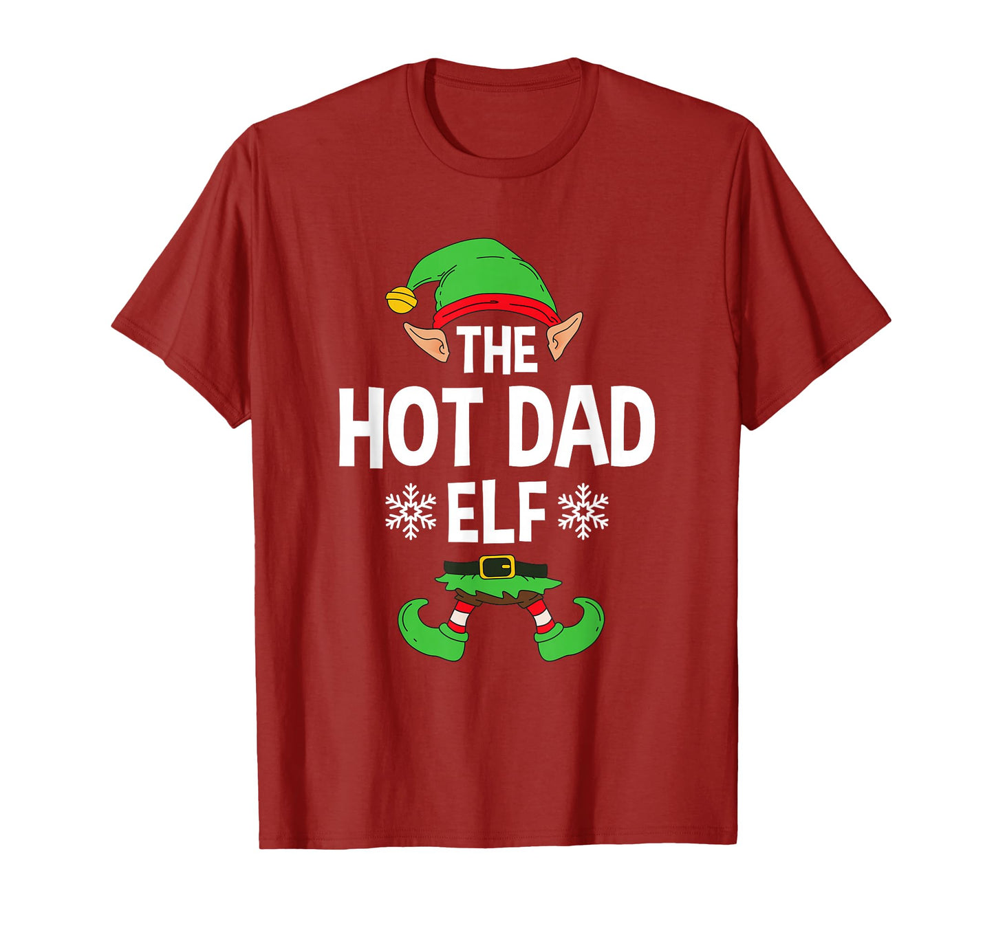 The Hot Dad Elf Party Family Group Matching Father X-Mas T-Shirt