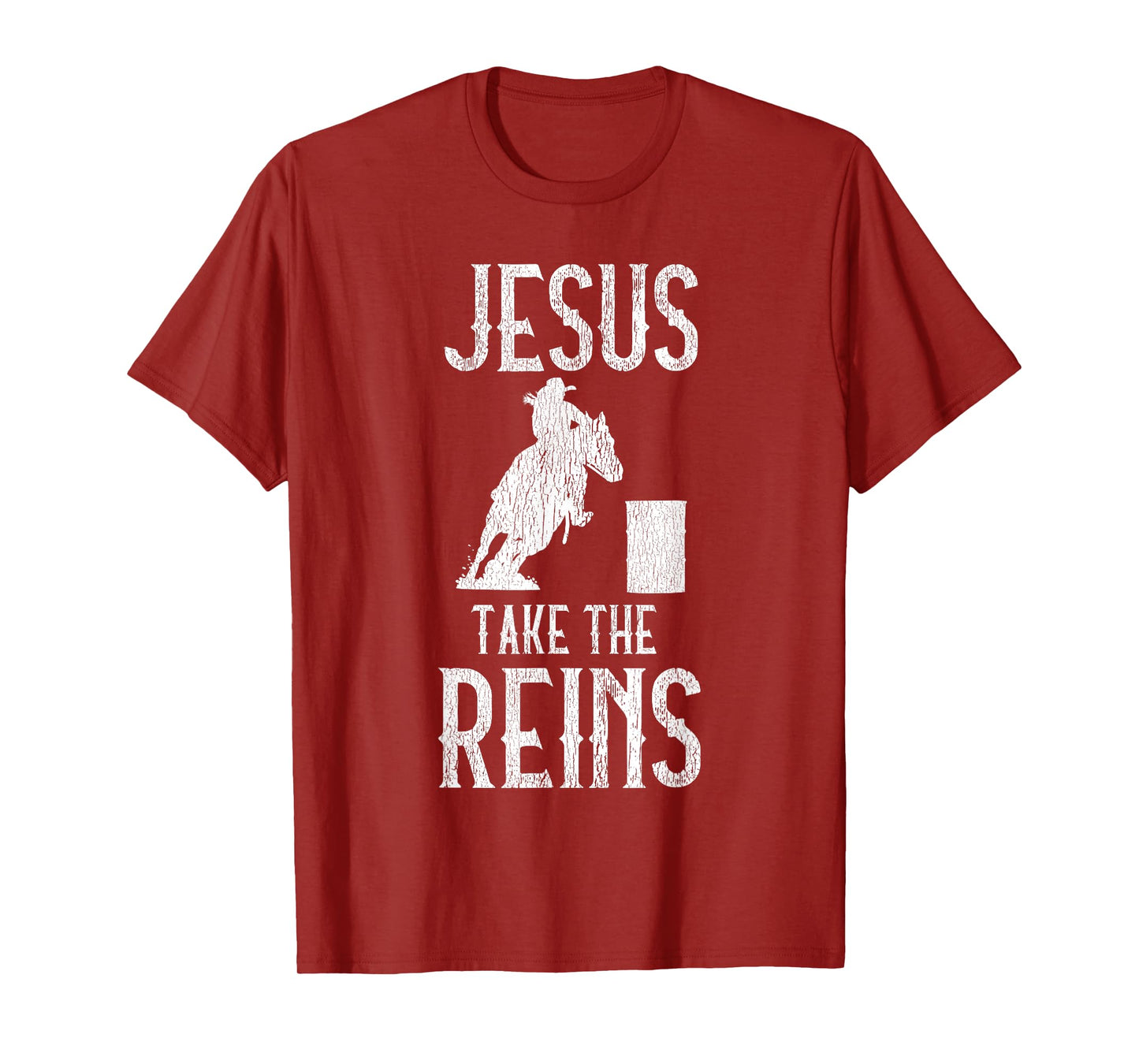 Jesus Take The Reins Cowgirl Mama Barrel Racing Mom T-Shirt